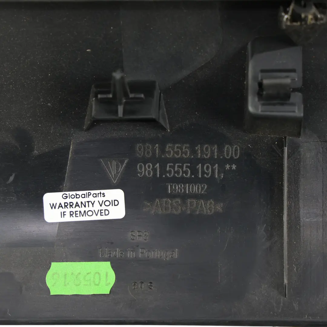 Panel Embellecedor Tapa Maletero Trasero para Porsche Cayman 982 con número de pieza 98155519100 Porsche Cayman 982 Panel Embellecedor Tapa Maletero Trasero - SKU 98155519100 - Número de pieza 98155519100