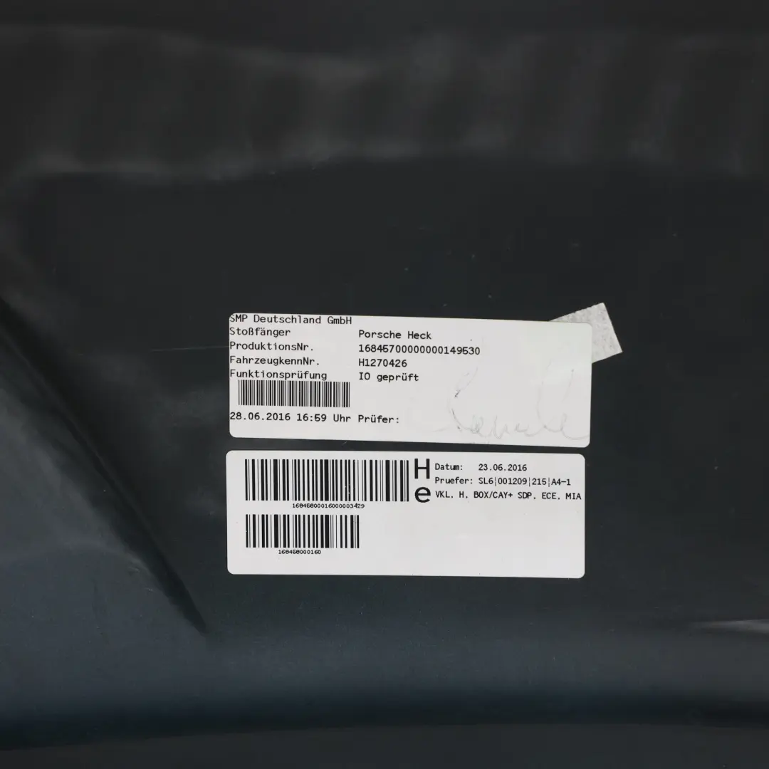Porsche Boxster Cayman S 982C Rear Bumper Trim GTS Sport Design Miami Blue - M5C - SKU 982898352B-MIA - Part number 982898352B