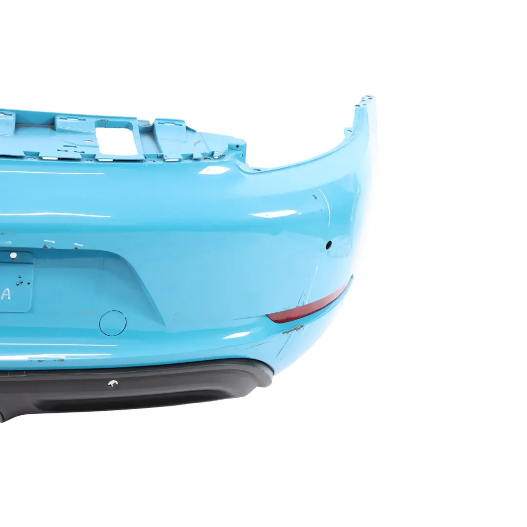 Porsche Boxster Cayman S 982C Rear Bumper Trim GTS Sport Design Miami Blue - M5C - SKU 982898352B-MIA - Part number 982898352B