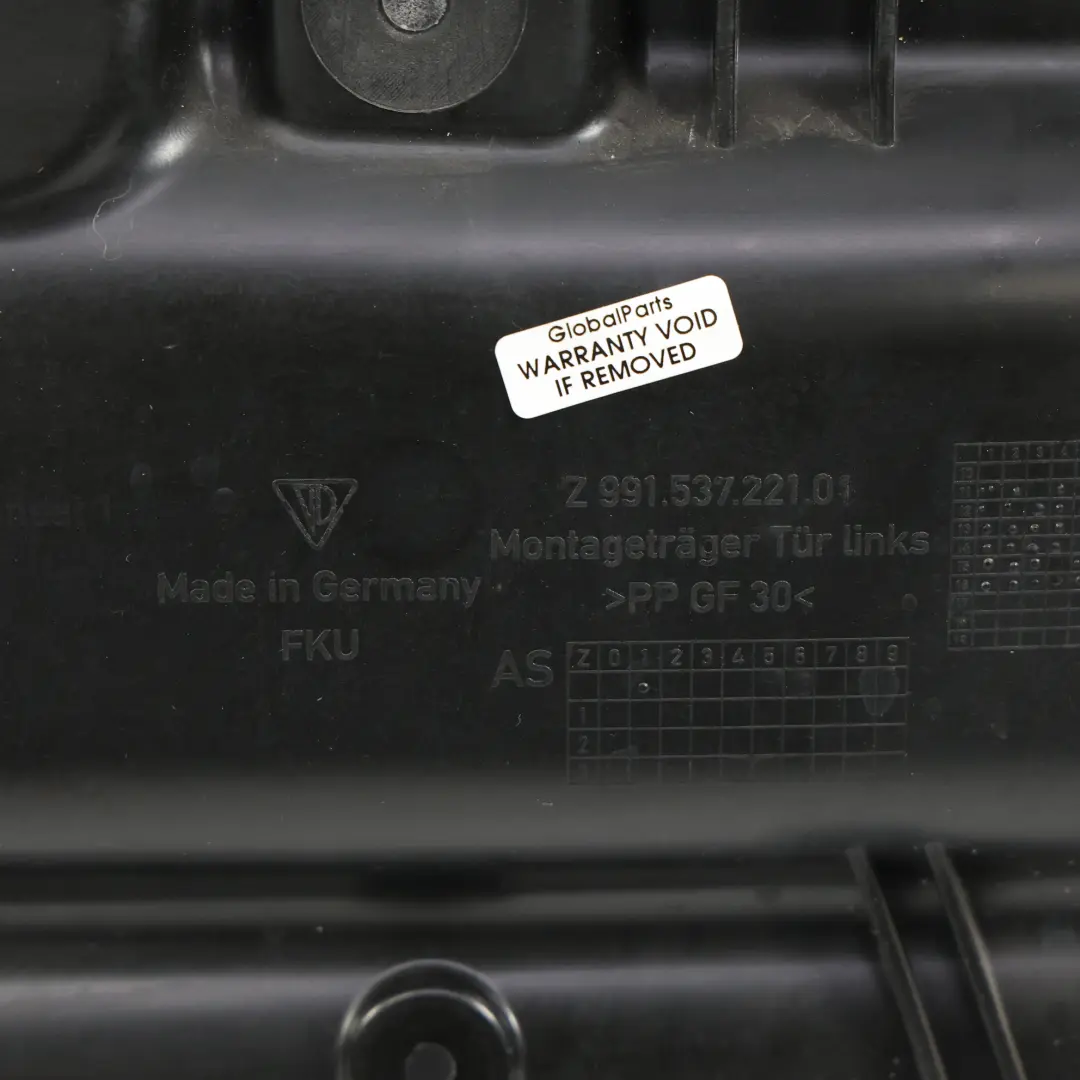 Porsche Cayman 982 Front Door Inner Panel Frame Assembly Left N/S - SKU 99153722101 - Part number 99153722101