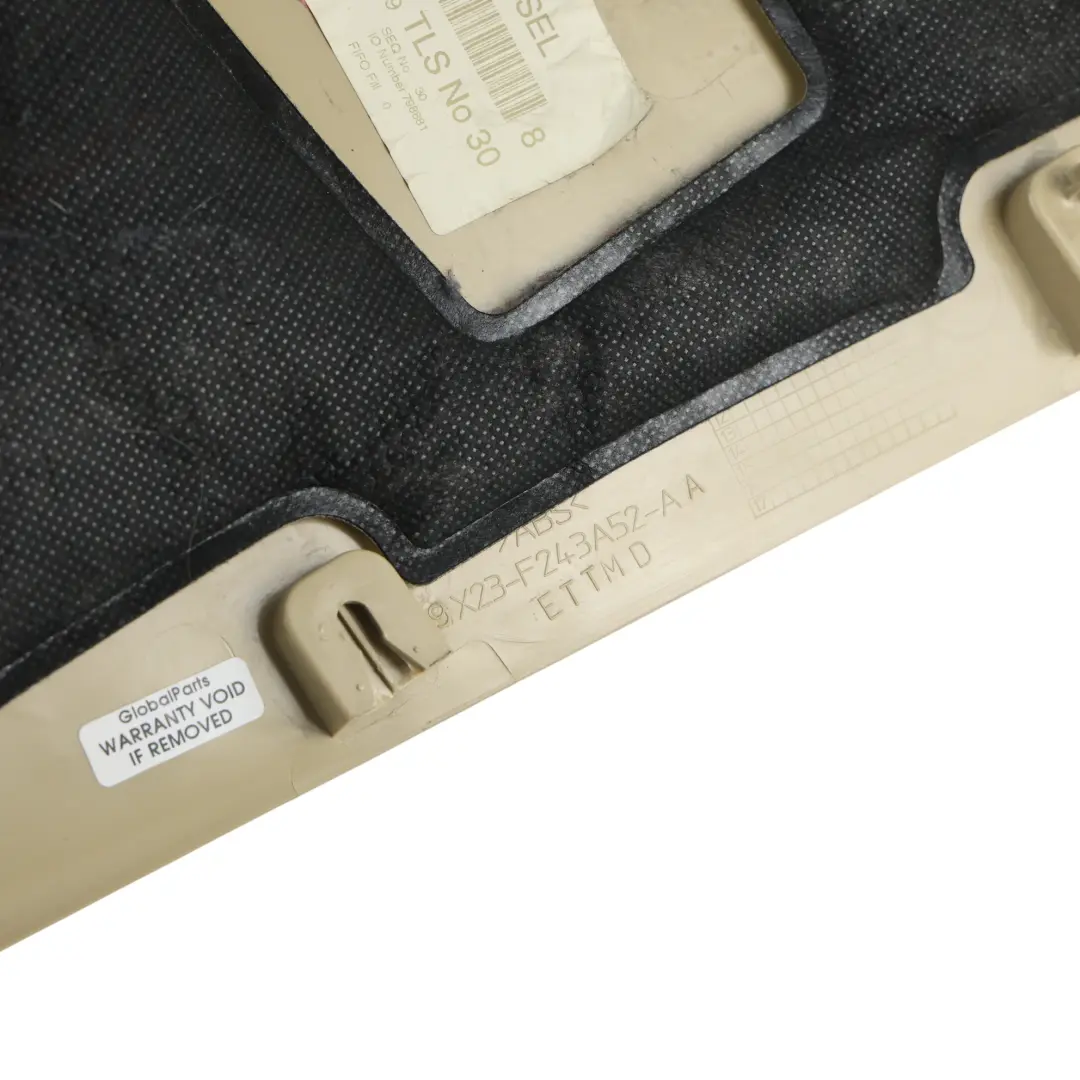 Jaguar XF X250 Moldura Inferior Pilar B Derecha Beige - SKU 9X23-F243A52-AA - Número de pieza 9X23-F243A52-AA