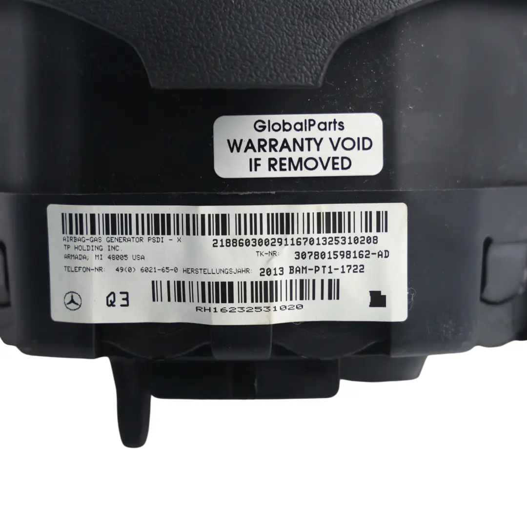 Mercedes W212 Steering Wheel Driver's Air Unit Module - SKU A0008605103 - Part number A0008605103