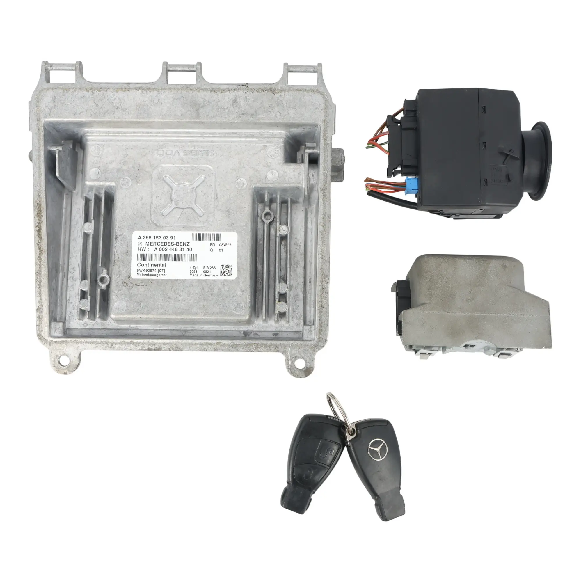 Mercedes W245 M266.920 Petrol 95HP Engine Control ECU Kit A0014460340 Automatic