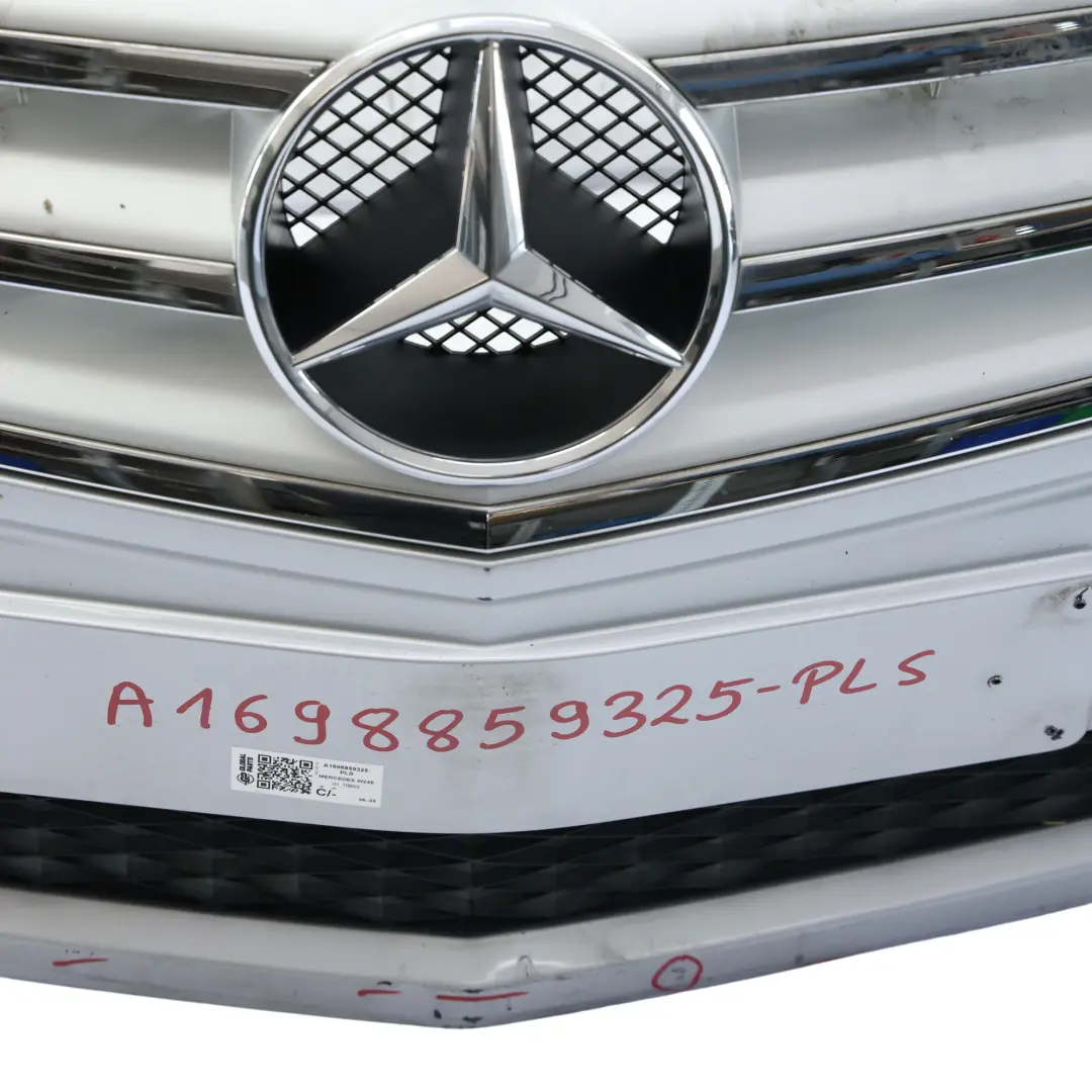 Front Bumper Panel Trim Covering Polar Silver Metallic - 761 to Mercedes W245 with Part number A1698859325 Mercedes W245 Front Bumper Panel Trim Covering Polar Silver Metallic - 761 - SKU A1698859325-PLS - Part number A1698859325