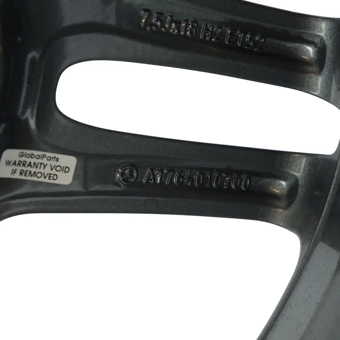 Llanta de aleación AMG 18" ET:52 7,5J 5 Radios dobles para Mercedes W176 con número de pieza A1764010700 Mercedes W176 Llanta de aleación AMG 18" ET:52 7,5J 5 Radios dobles - SKU A1764010700-1 - Número de pieza A1764010700