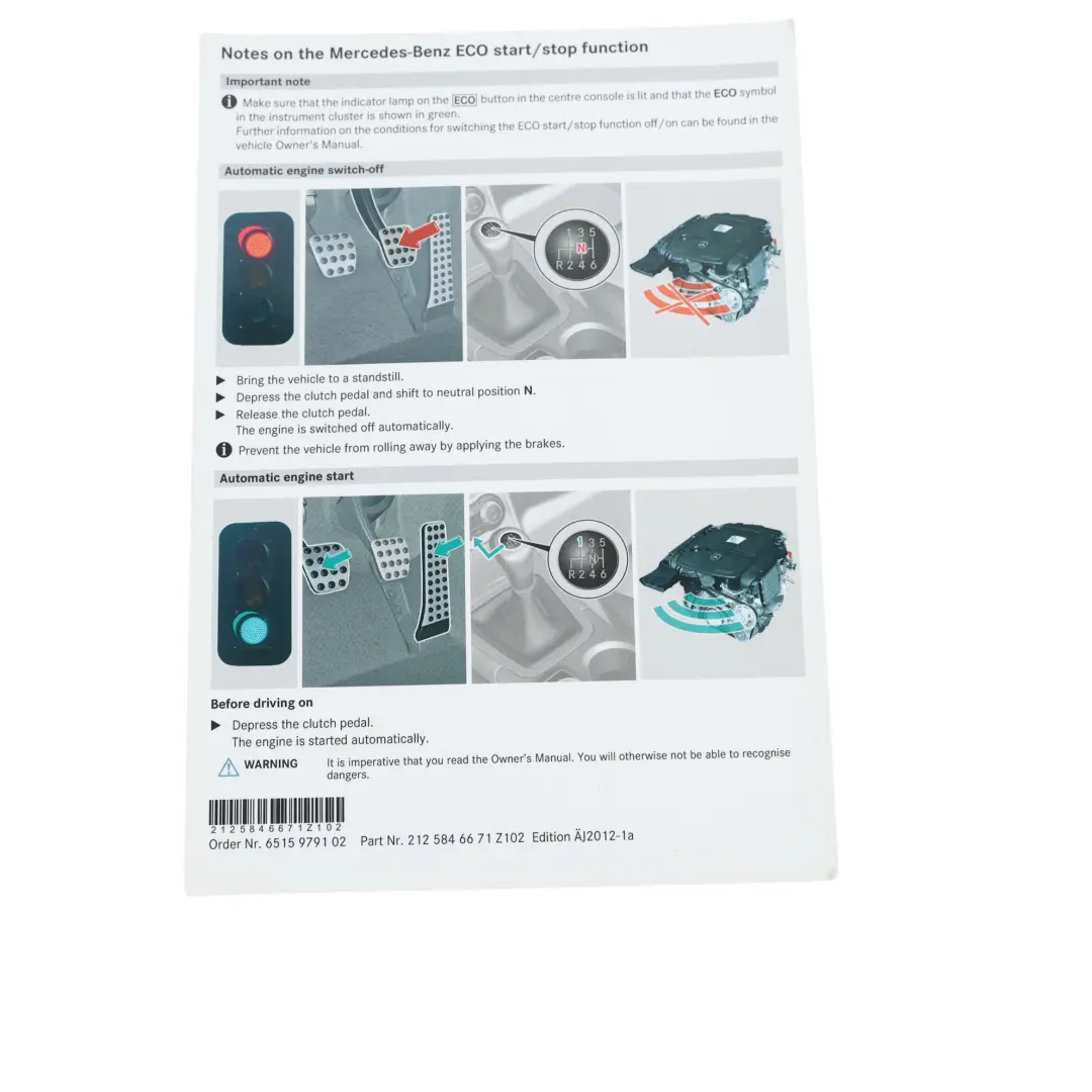 Operator's Manual Hanbook Slipcase Pouch Case to Mercedes W176 with Part number A1765840681 Mercedes W176 Operator's Manual Hanbook Slipcase Pouch Case - SKU A1765840681-2 - Part number A1765840681