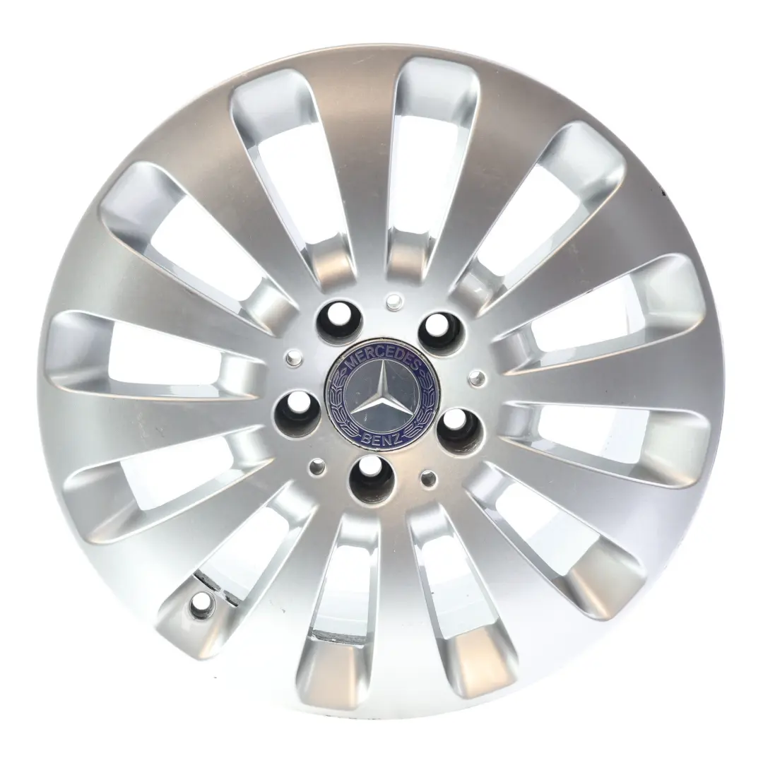 Mercedes W204 Jante Alliage Argent 12 Trous Disque 16" 7J ET43 - SKU A2044010602-3 - Numéro de pièce A2044010602