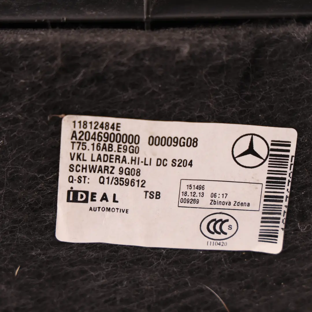 Trunk Tailgate Load Compartment Insert Panel Left N/S to Mercedes S204 with Part number A2046900000 Mercedes S204 Trunk Tailgate Load Compartment Insert Panel Left N/S - SKU A2046900000 - Part number A2046900000