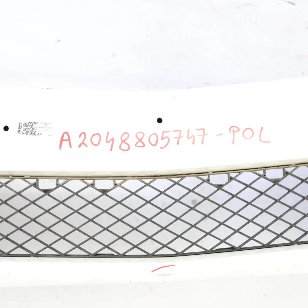 Mercedes W204 Przedni Zderzak Polar White Biały - 149 - SKU A2048805747-POL - Numer Części A2048805747
