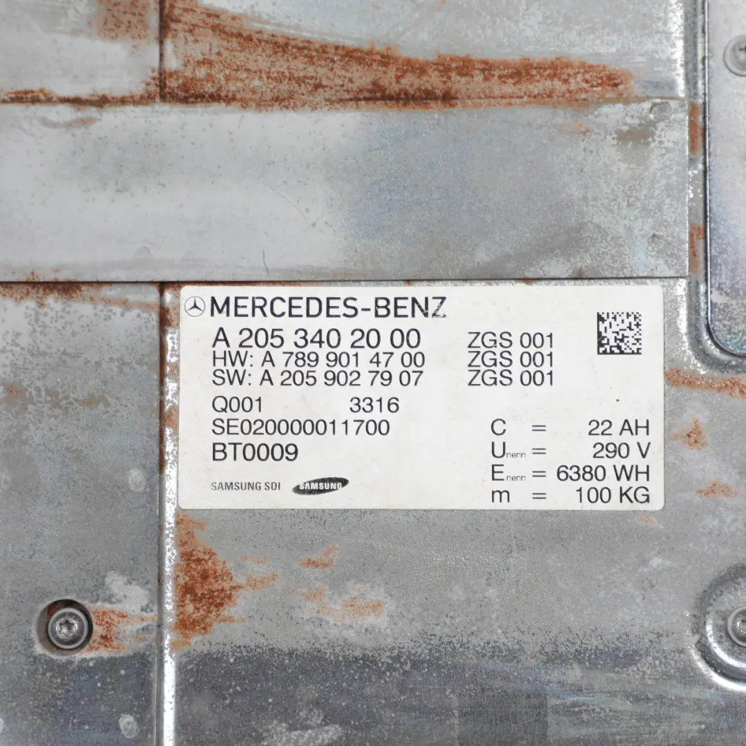 Mercedes W205 W213 350e Hybrid Lithium-Ion High Voltage Battery A2053402000 - SKU A2053403500-1 - Part number A2053403500
