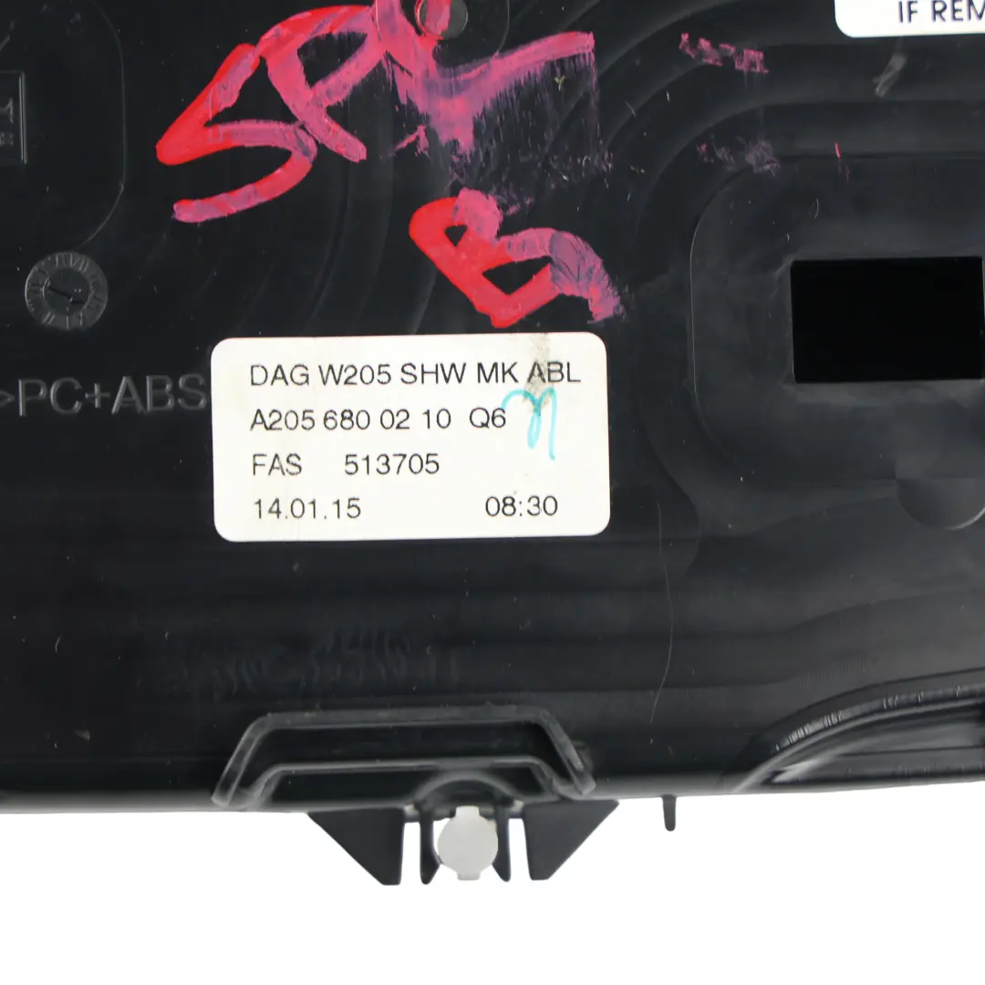 Mercedes W205 Interior Centre Console Storage Tray Panel Wood Black - SKU A2056800210-3 - Part number A2056800210