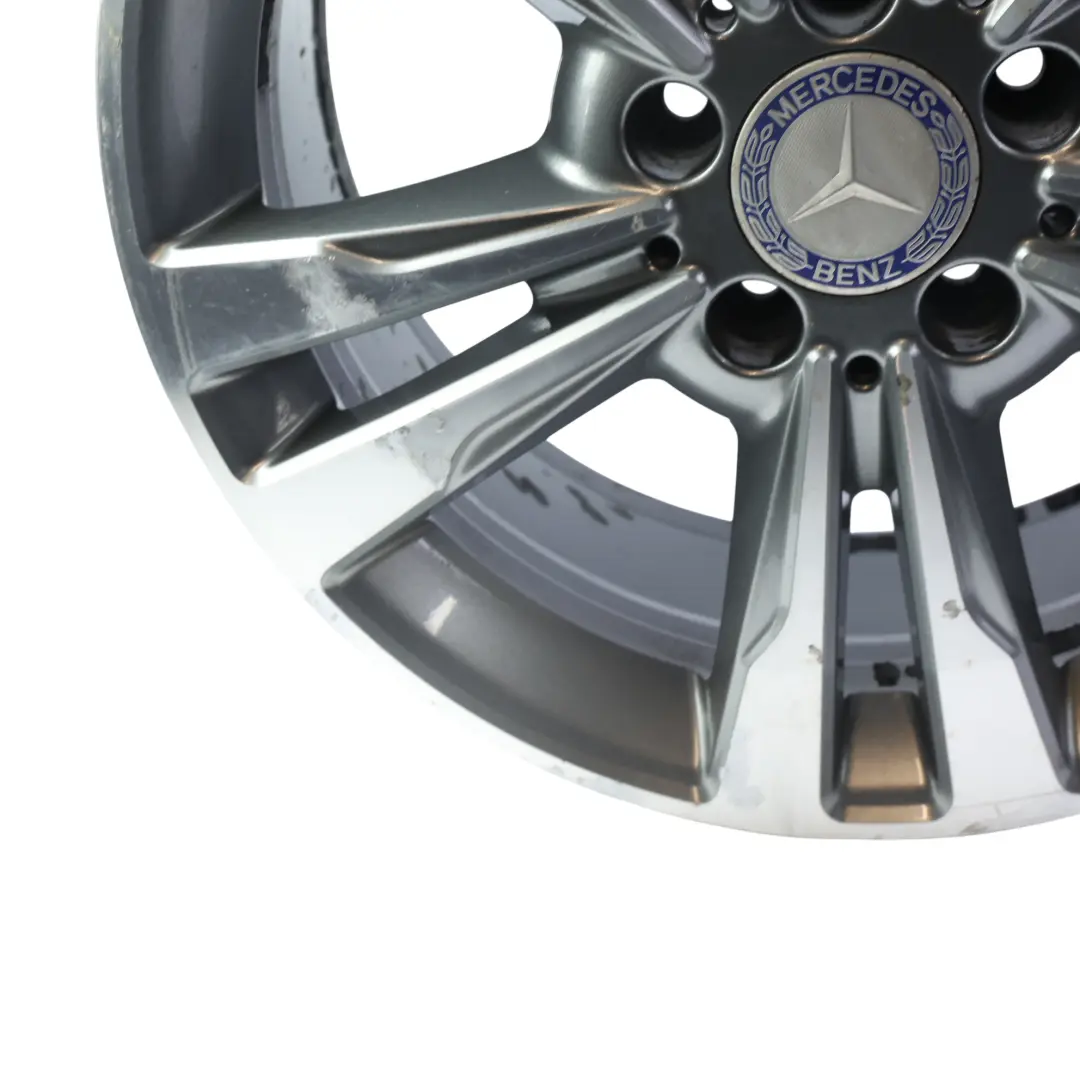 Mercedes W212 Alloy Wheel Rim 17" ET:48 8J 5 Double Spoke - SKU A2124015602-1 - Part number A2124015602