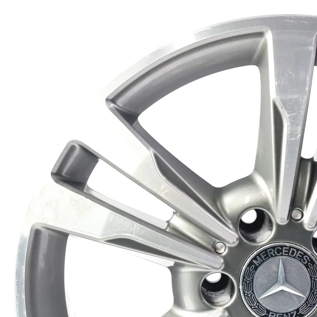 Alloy Wheel Rim 17" ET:48 8J 5 Double Spoke to Mercedes W212 with Part number A2124015602 Mercedes W212 Alloy Wheel Rim 17" ET:48 8J 5 Double Spoke - SKU A2124015602-GY2 - Part number A2124015602