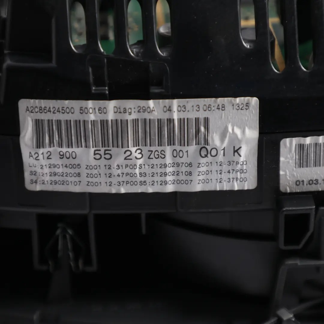 Mercedes W212 Instrument Cluster Speedometer Diesel Automatic - SKU RHD-A2129005523 - Part number A2129005523