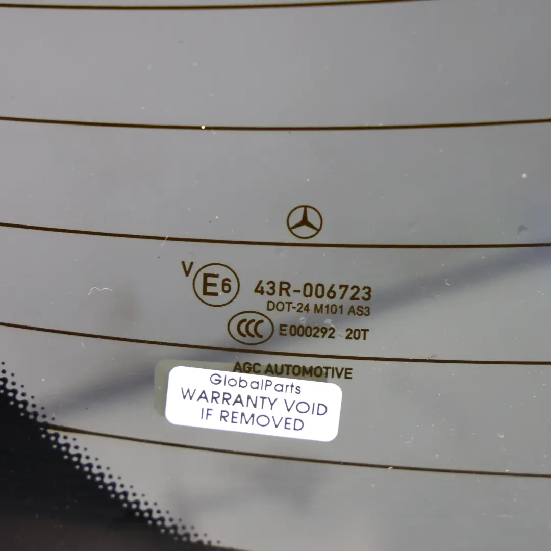 Window Boot Trunk Lid Glass Glazing AS2 to Mercedes C253 Rear with Part number A2537402400 Mercedes C253 Rear Window Boot Trunk Lid Glass Glazing AS2 - SKU A2537402400 - Part number A2537402400