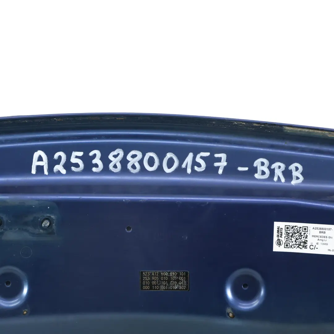 W253 Hood Bonnet Aluminium Engine Cover Brilliant Blue Metallic - 896 to Mercedes with Part number A2538800157 Mercedes W253 Hood Bonnet Aluminium Engine Cover Brilliant Blue Metallic - 896 - SKU A2538800157-BRB - Part number A2538800157