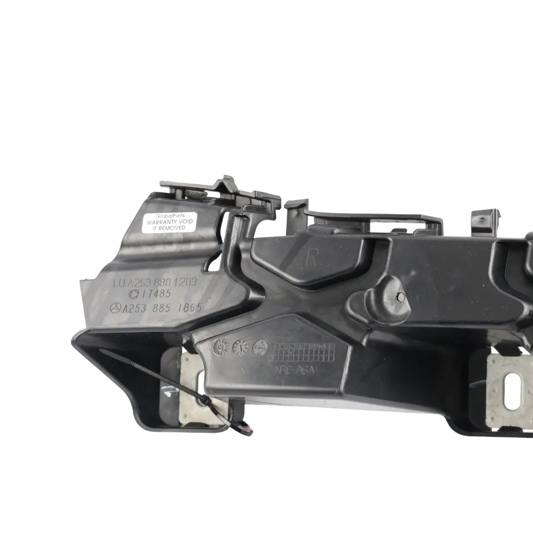 Bumper Mount Bracket Guide Support Right O/S A2538851865 to Mercedes C253 Rear with Part number A2538801203 Mercedes C253 Rear Bumper Mount Bracket Guide Support Right O/S A2538851865 - SKU A2538801203 - Part number A2538801203