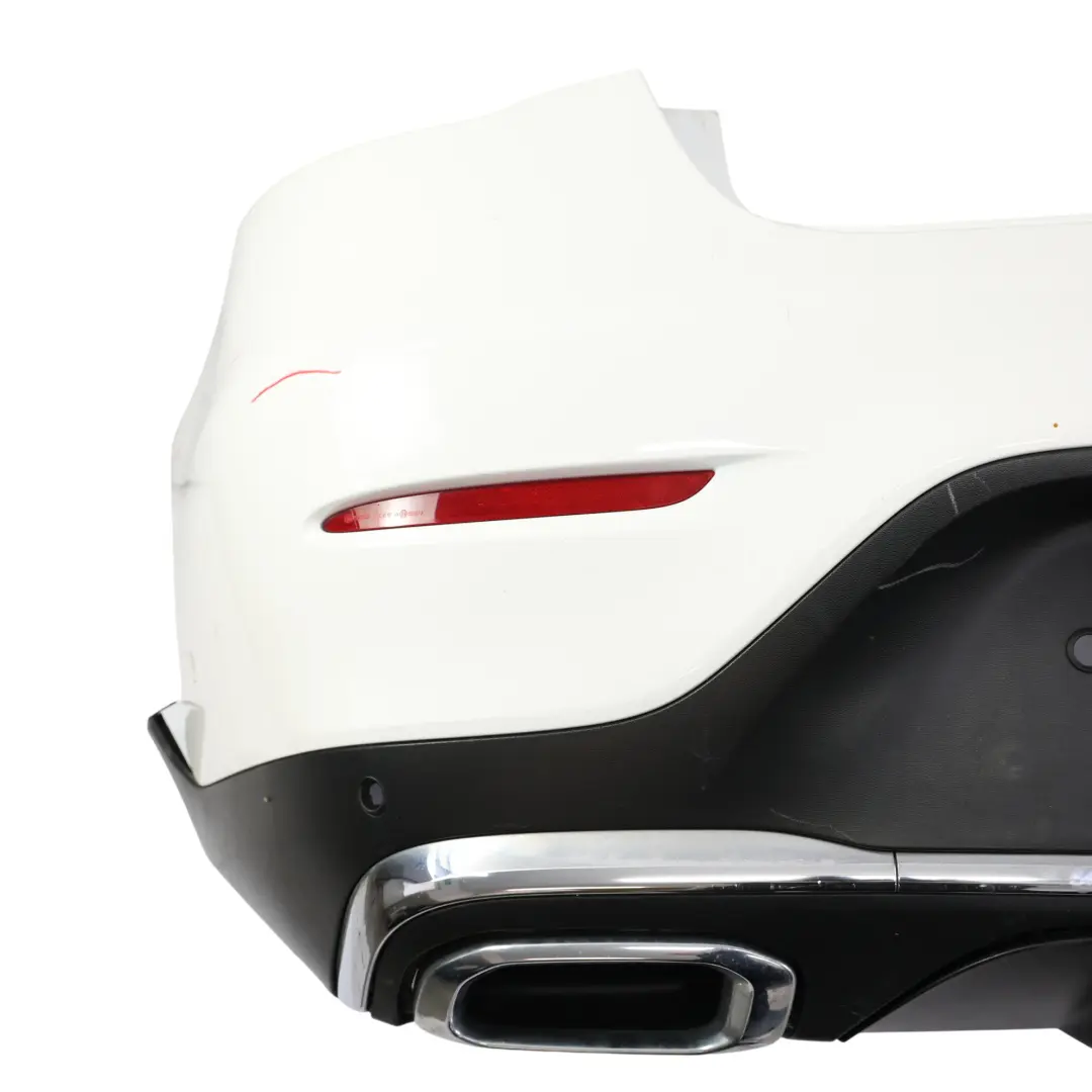 W253 Rear Bumper Trim Panel Covering AMG Polar White - 149 to Mercedes with Part number A2538805703 Mercedes W253 Rear Bumper Trim Panel Covering AMG Polar White - 149 - SKU A2538805703-POL1 - Part number A2538805703