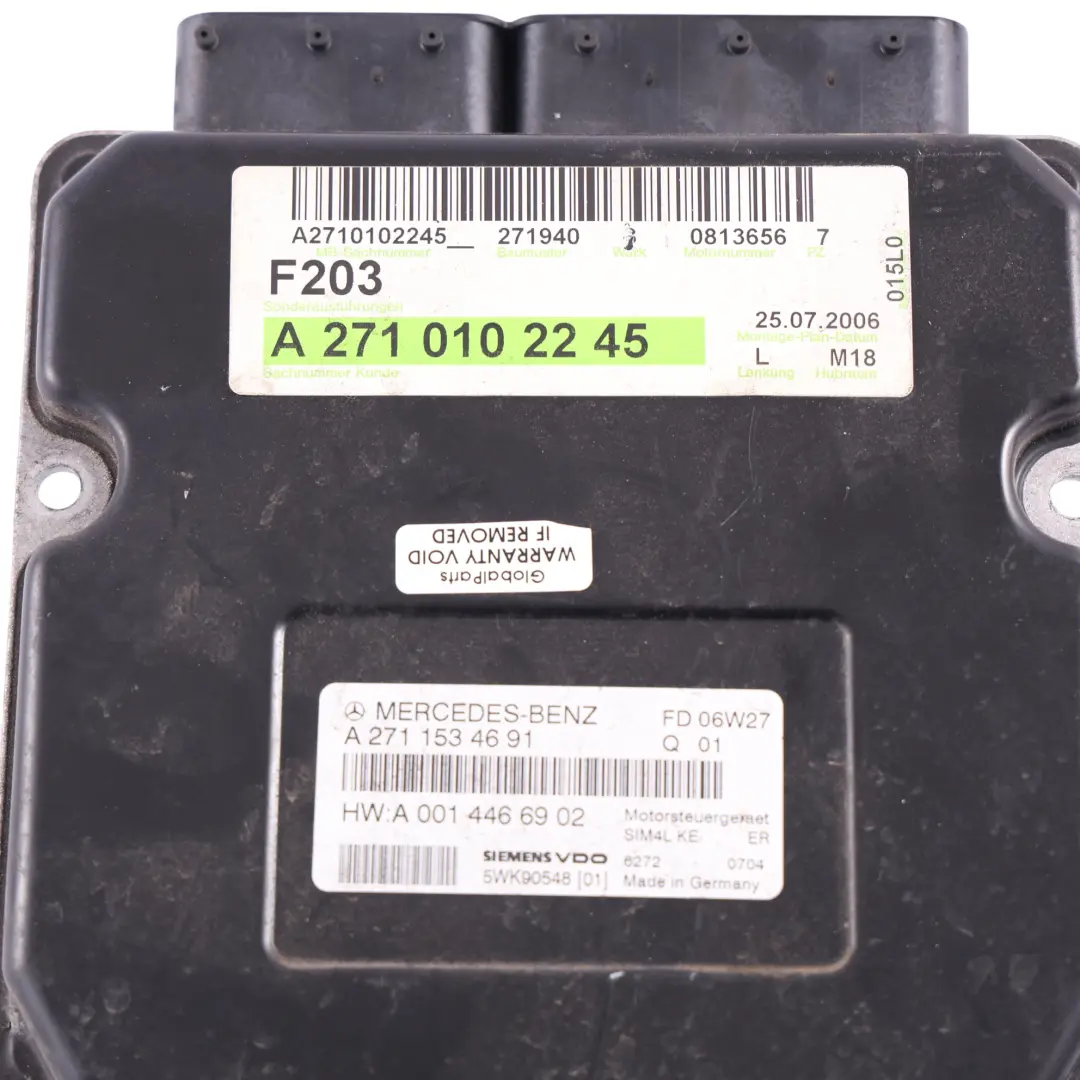 ECU Moteur 1.8 Essence 163HP Manuelle pour Mercedes Cl203 Kompressor à propos du numéro de pièce A2711534691 Mercedes Cl203 Kompressor ECU Moteur 1.8 Essence 163HP Manuelle - SKU A2711534691-5 - Numéro de pièce A2711534691