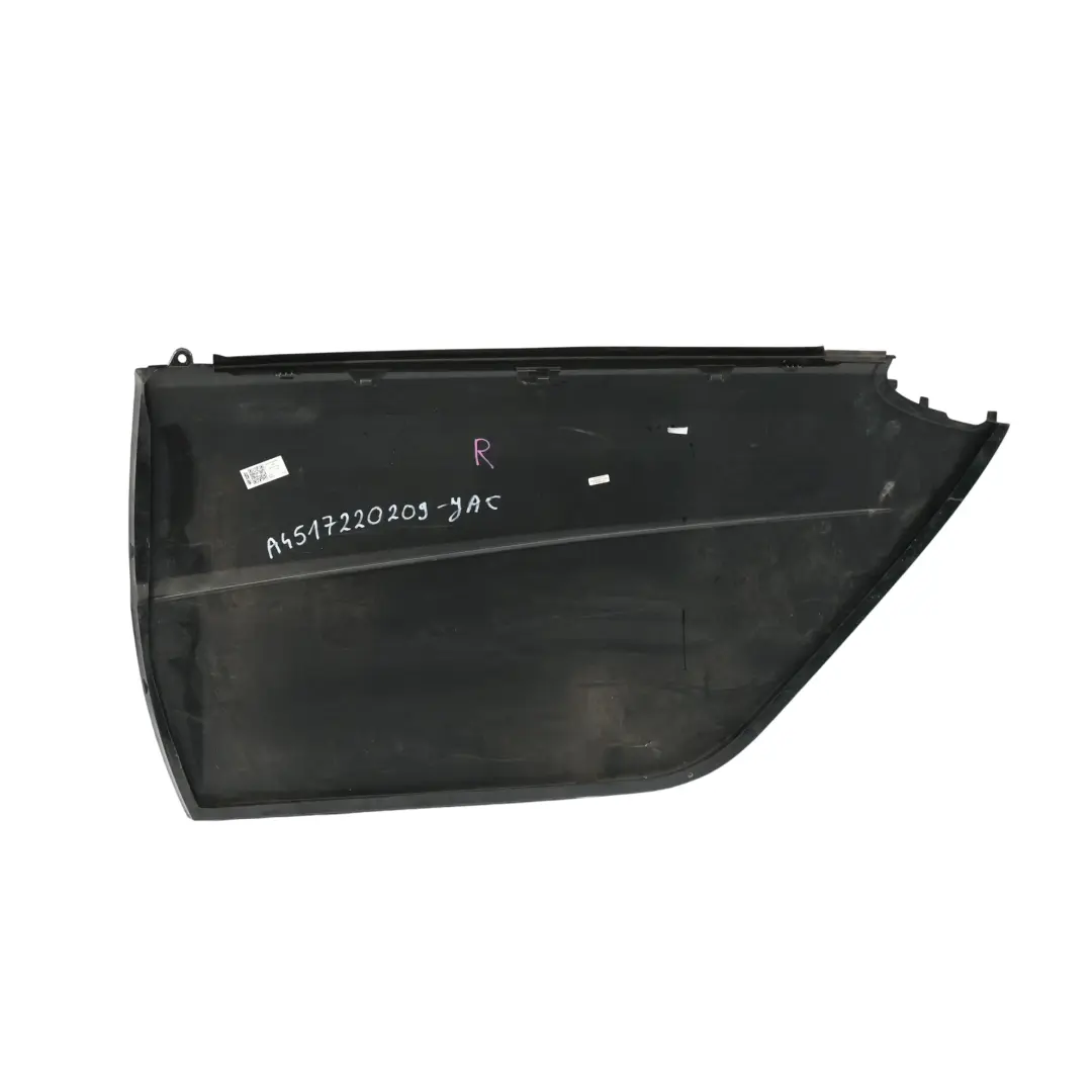 Door Front Right O/S Covering Panel Jack Black - ECA to Smart Fortwo 451 with Part number A4517220209 Smart Fortwo 451 Door Front Right O/S Covering Panel Jack Black - ECA - SKU A4517220209-JAC - Part number A4517220209