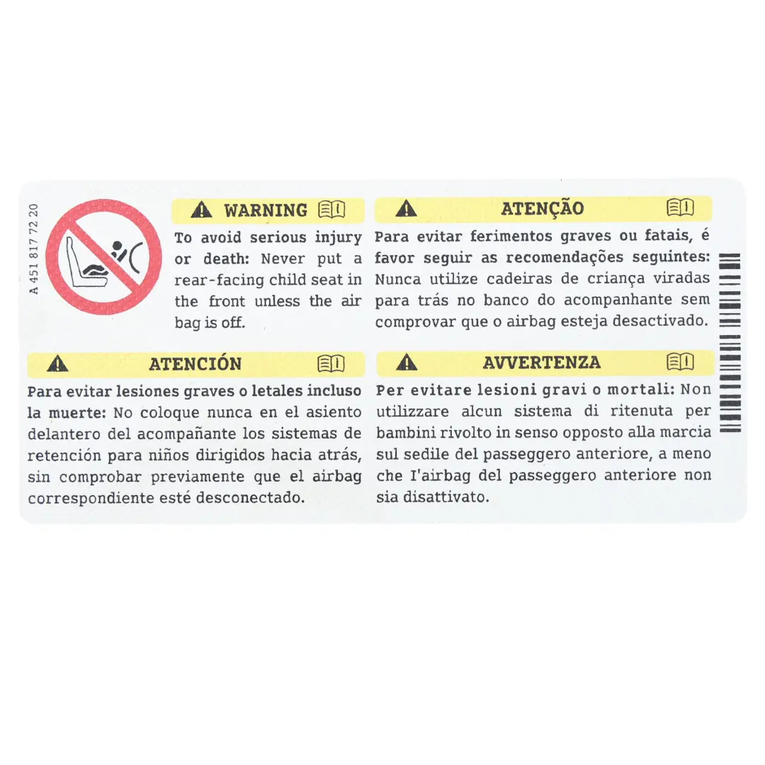 C451 Cabrio Parasole Rivestimento Sinistro Destro per Smart Fortwo con numero di parte A4518100410 Smart Fortwo C451 Cabrio Parasole Rivestimento Sinistro Destro - SKU A4518100410-1 - Numero di parte A4518100410