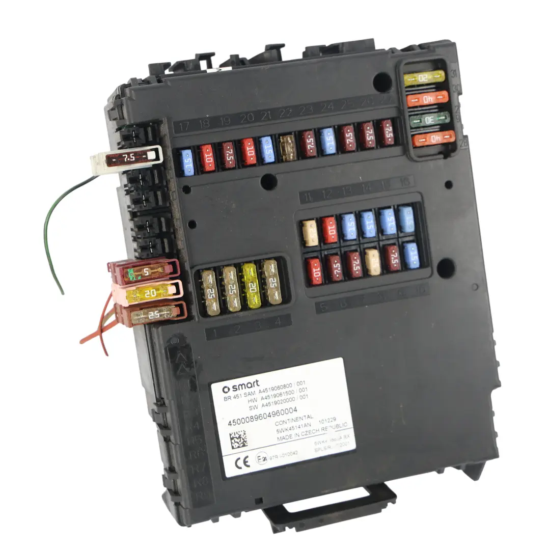 C451 Unidad Módulo Base Centro Eléctrico Salpicadero para Smart Fortwo con número de pieza A4519060800 Smart Fortwo C451 Unidad Módulo Base Centro Eléctrico Salpicadero - SKU A4519060800 - Número de pieza A4519060800