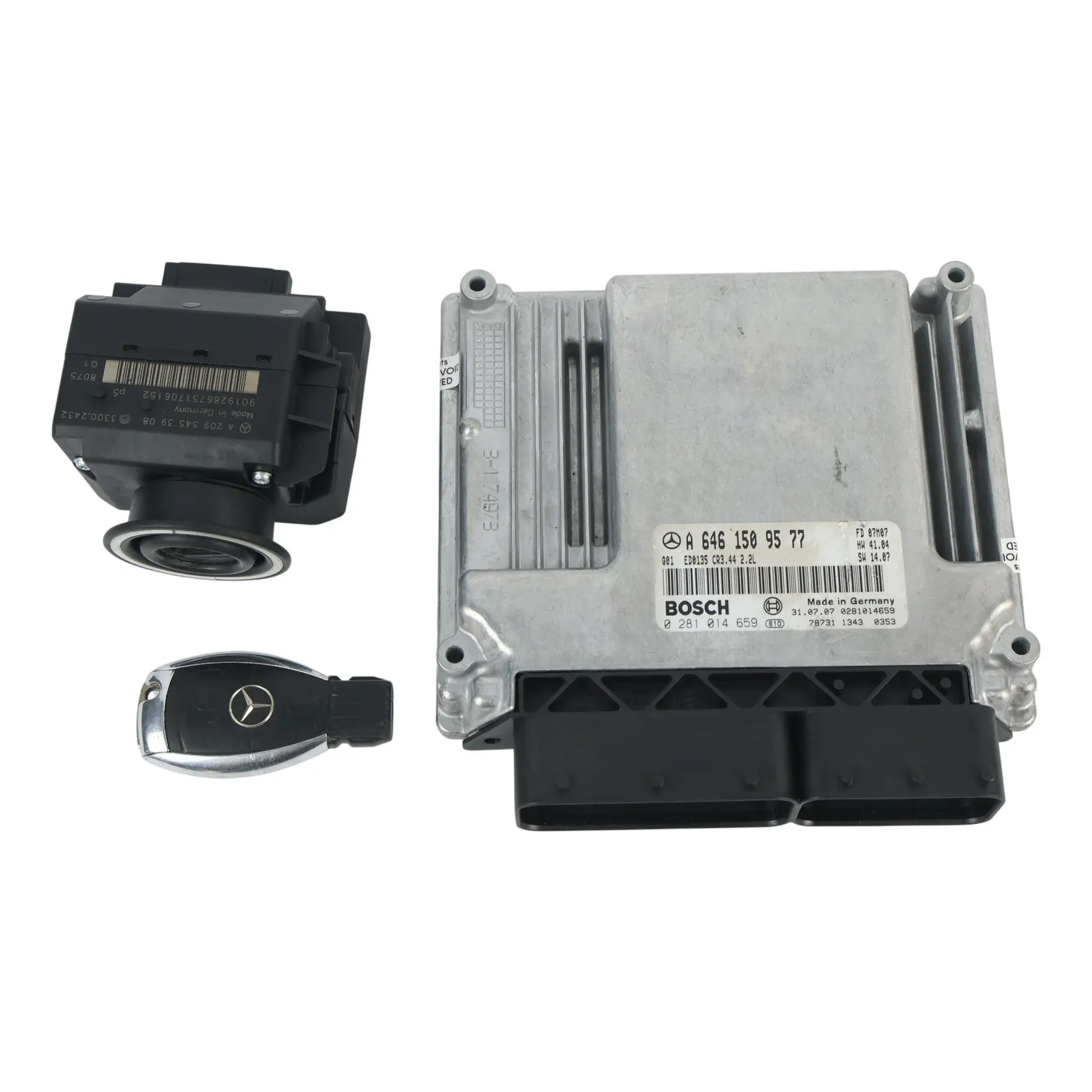 Mercedes C W204 ECU Key Ignition Switch Lock 2.1 Diesel 122HP A6461509577