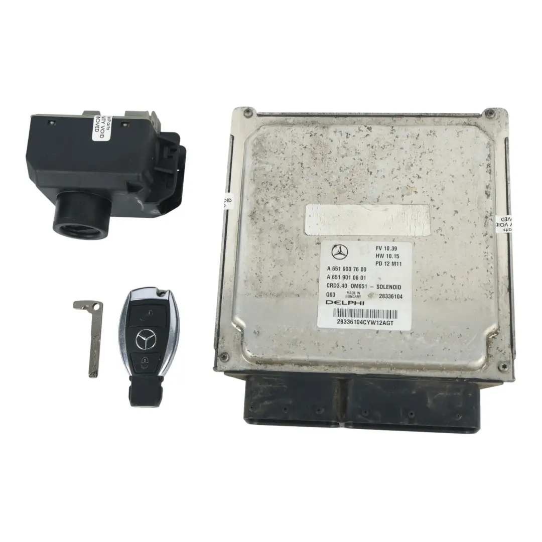 651.901 Engine ECU 136HP Manual Kit Ignition + Key to Mercedes W176 with Part number A6519007600 Mercedes W176 651.901 Engine ECU 136HP Manual Kit Ignition + Key - SKU A6519007600-6 - Part number A6519007600