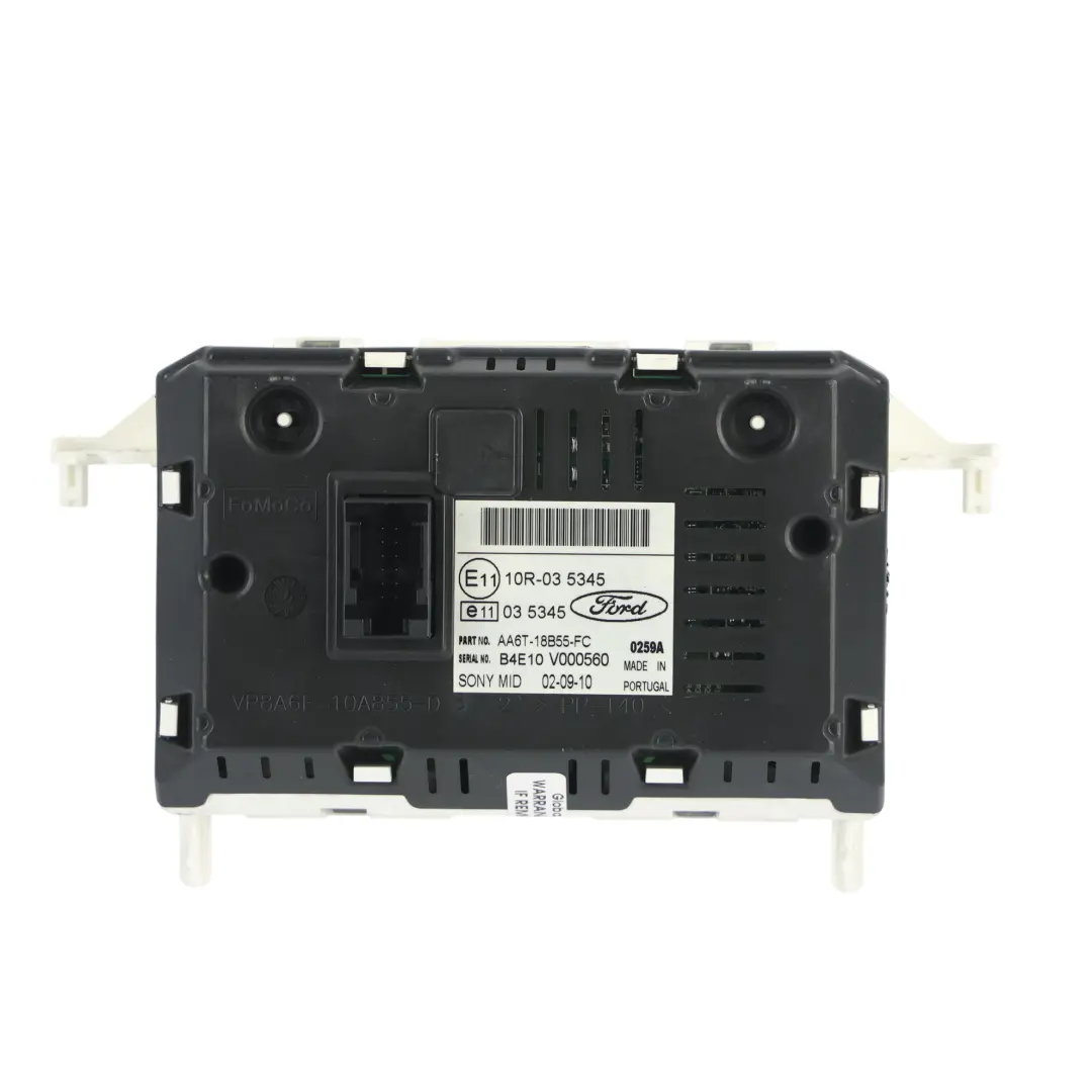 Ford Fiesta Mk7 Wielofunkcyjny Wyświetlacz Radia - SKU AA6T-18B55-FC - Numer Części AA6T-18B55-FC