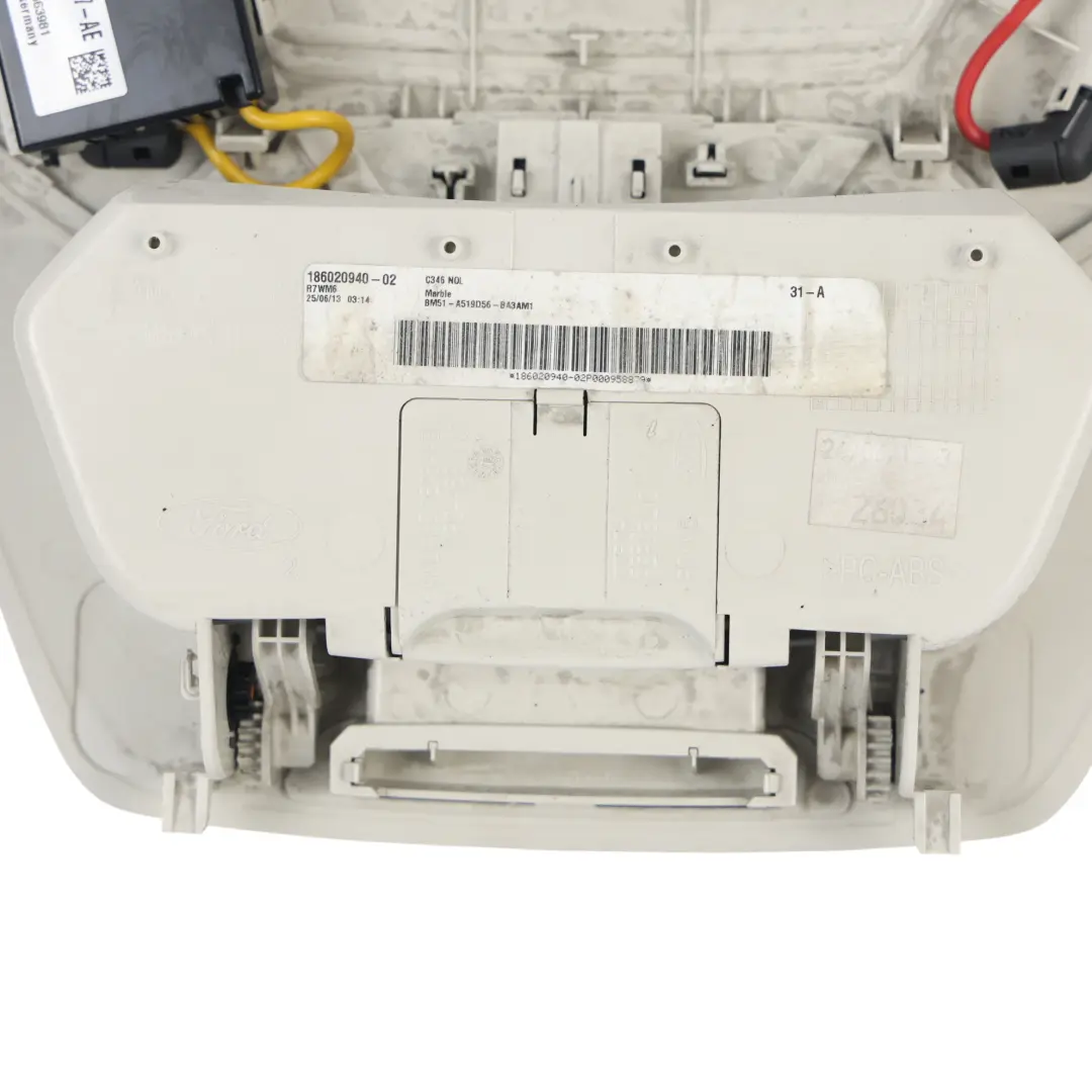 Mk2 Front Roof Interior Light Panel Storage Tray to Ford Kuga with Part number AM51-U519C66-AHW Ford Kuga Mk2 Front Roof Interior Light Panel Storage Tray - SKU AM51-U519C66-AHW-1 - Part number AM51-U519C66-AHW