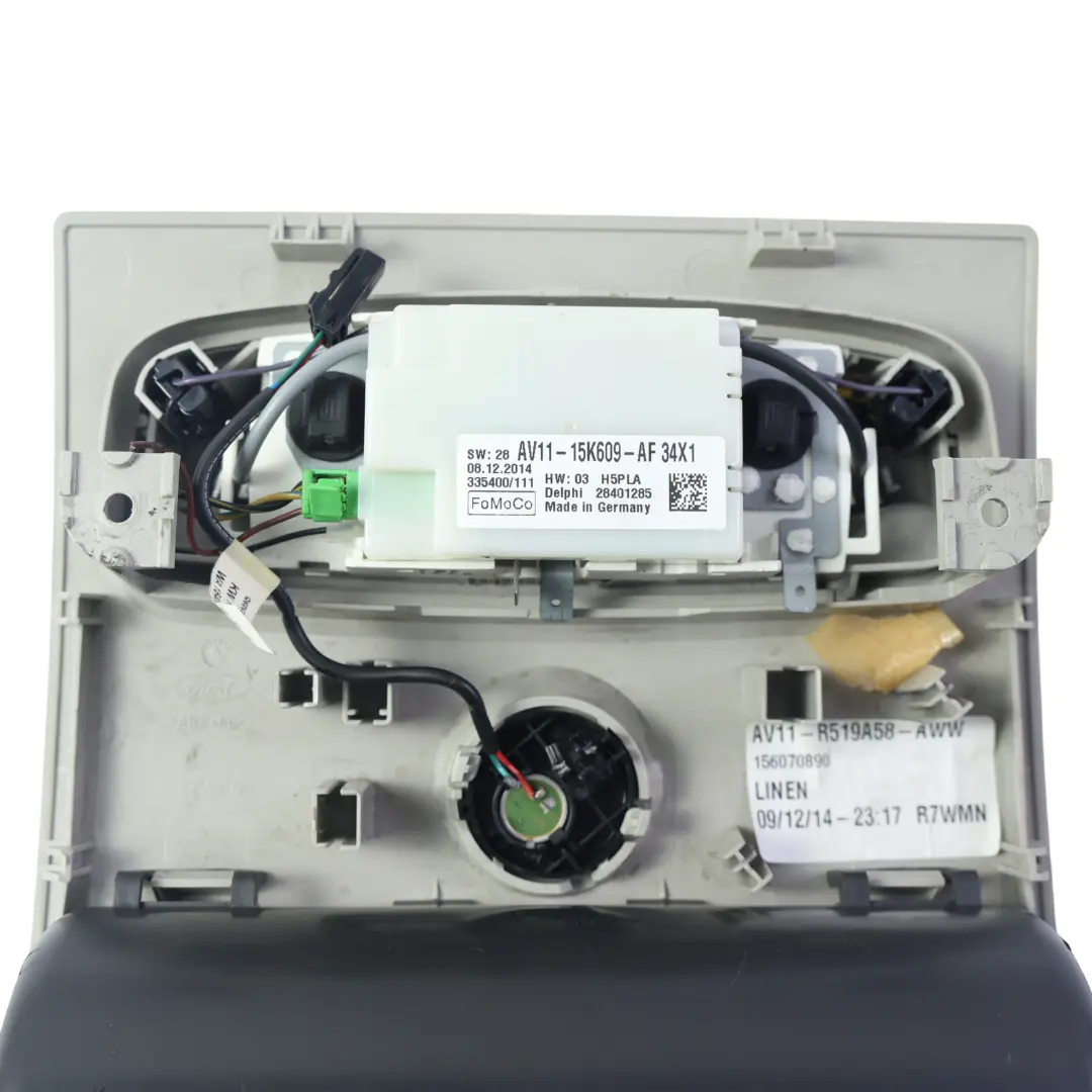 Interior Roof Reading Courtesy Light Panel Beige to Ford B-Max with Part number AV11-R519A58-AWW Ford B-Max Interior Roof Reading Courtesy Light Panel Beige - SKU AV11-R519A58-AWW - Part number AV11-R519A58-AWW