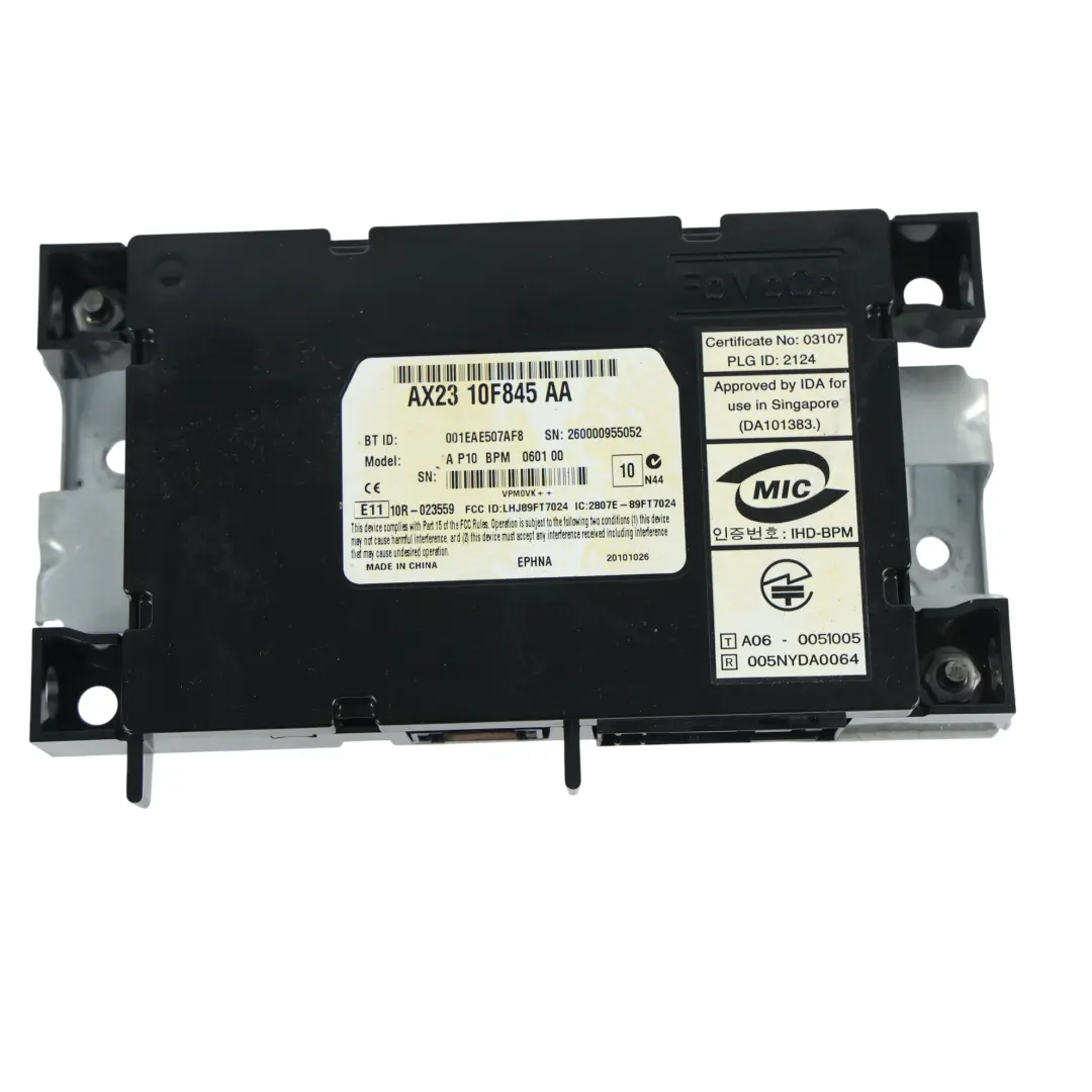 Modulo Controllo Telefono Bluetooth Centralina per Jaguar XF X250 con numero di parte AX23-10F845-AA Jaguar XF X250 Modulo Controllo Telefono Bluetooth Centralina - SKU AX23-10F845-AA - Numero di parte AX23-10F845-AA