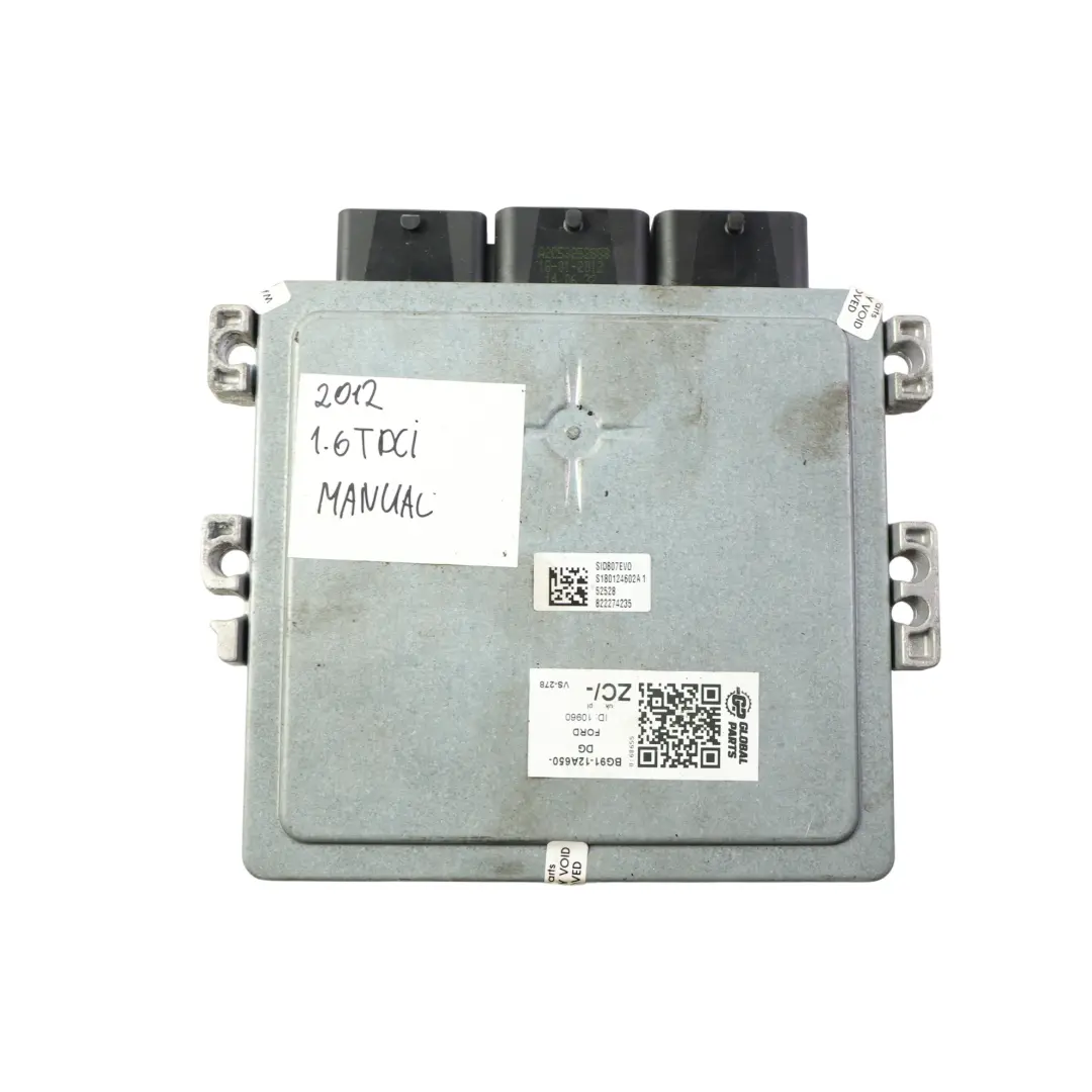 Ford Mondeo Mk4 1.6 TDCi 115HP Engine Unit Module ECU Manual - SKU BG91-12A650-DG - Part number BG91-12A650-DG