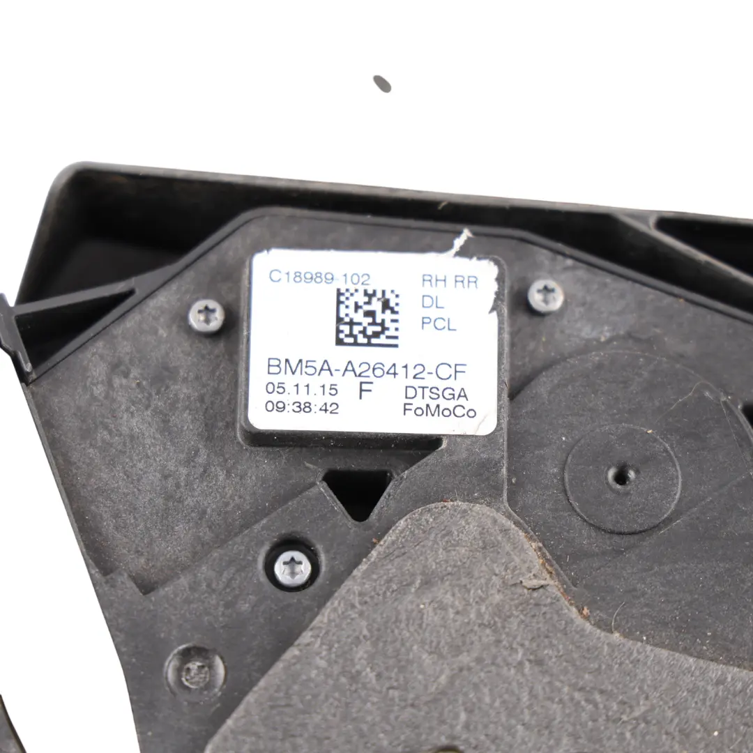 Mk5 Door Lock Latch Catch Mechanism Rear Right O/S to Ford Mondeo with Part number BM5A-A26412-CF Ford Mondeo Mk5 Door Lock Latch Catch Mechanism Rear Right O/S - SKU BM5A-A26412-CF - Part number BM5A-A26412-CF