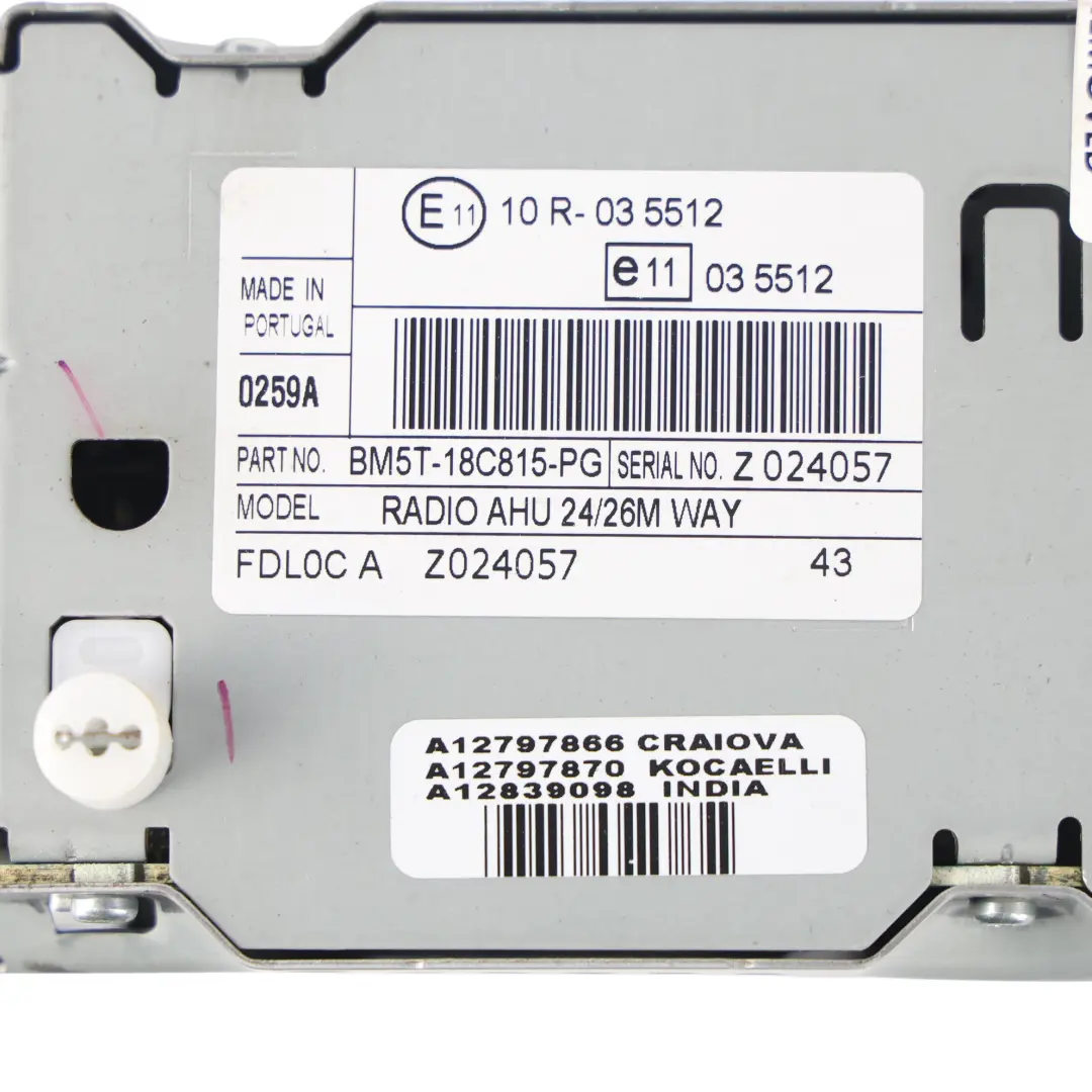 Ford Transit Mk8 Radio CD Lecteur Multimédia Navigation Autoradio - SKU BM5T-18C815-PG - Numéro de pièce BM5T-18C815-PG