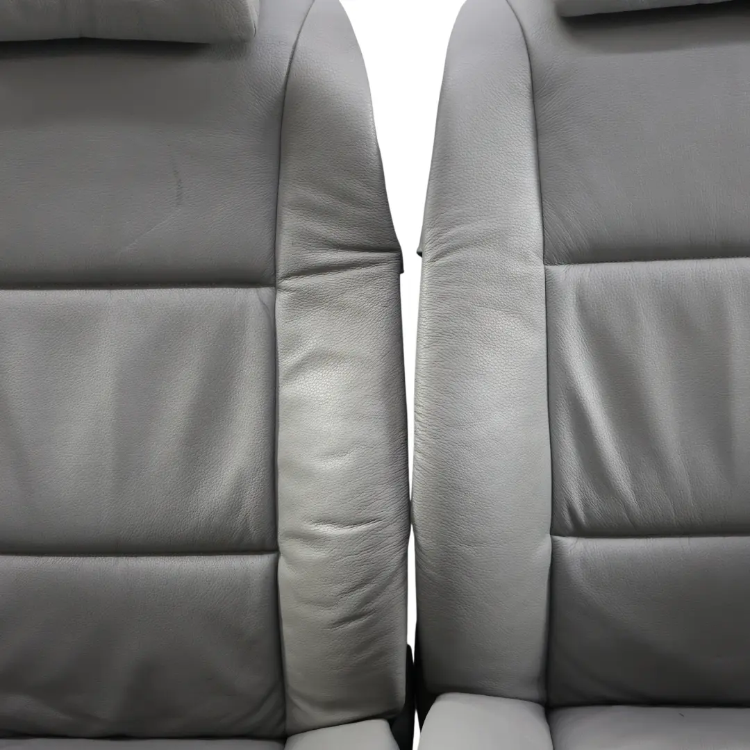 BMW E60 Seats Front Rear Leather Dakota Gray Electric Memory Heated Set - SKU BMW-E60-SEATS-SET-LEATHER-GRAU-LCAD - Part number BMW-E60-SEATS-SET-LEATHER-GRAU-LCAD