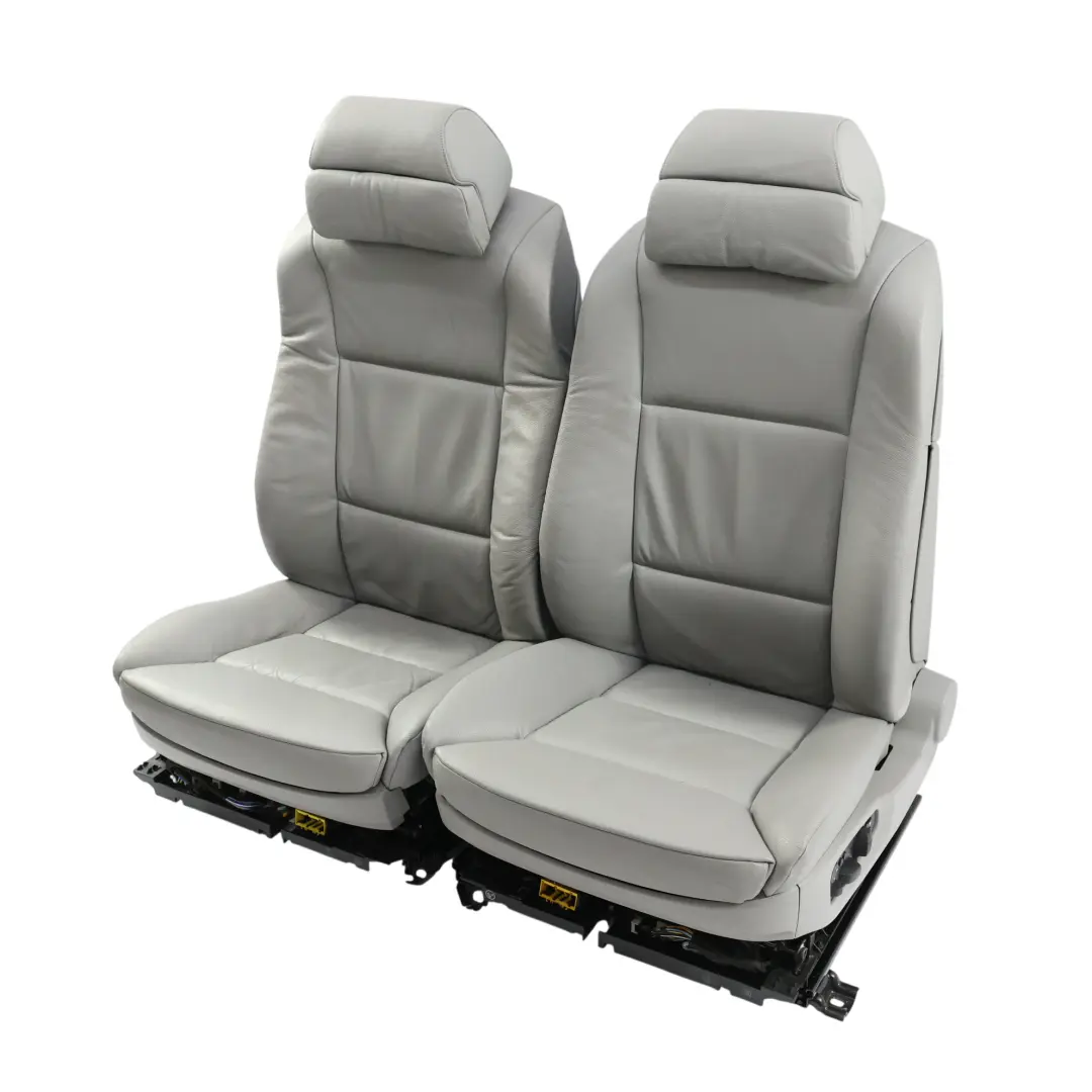 BMW E60 Seats Front Rear Leather Dakota Gray Electric Memory Heated Set - SKU BMW-E60-SEATS-SET-LEATHER-GRAU-LCAD - Part number BMW-E60-SEATS-SET-LEATHER-GRAU-LCAD