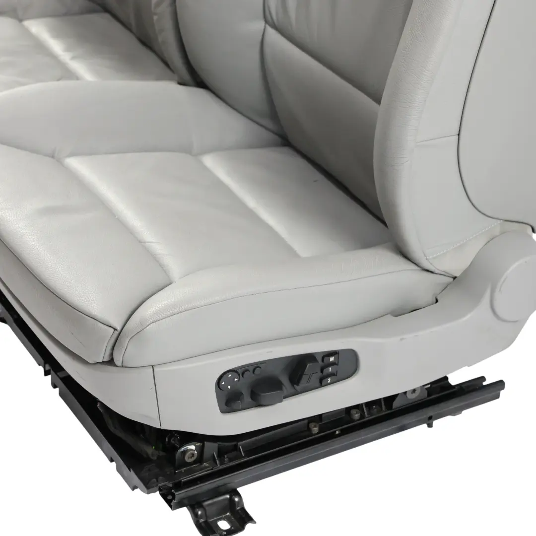 BMW E60 Sitze Vorne Hinten Leder Dakota Grau Elektrisch Memory Beheizt Set - SKU BMW-E60-SEATS-SET-LEATHER-GRAU-LCAD - Teilenummer BMW-E60-SEATS-SET-LEATHER-GRAU-LCAD