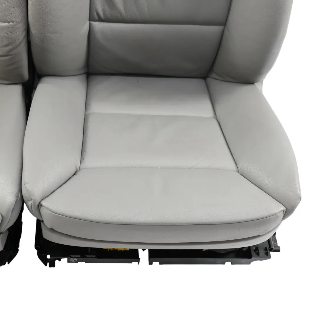 BMW E60 Seats Front Rear Leather Dakota Gray Electric Memory Heated Set - SKU BMW-E60-SEATS-SET-LEATHER-GRAU-LCAD - Part number BMW-E60-SEATS-SET-LEATHER-GRAU-LCAD