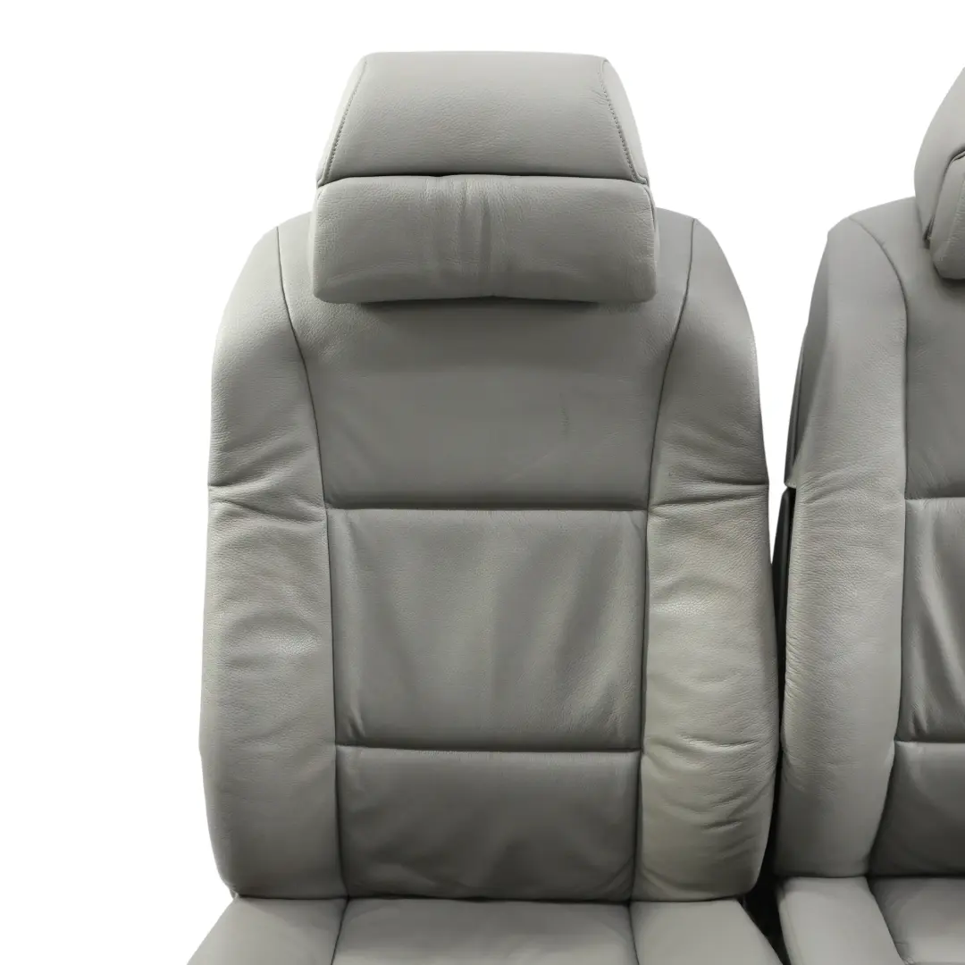BMW E60 Seats Front Rear Leather Dakota Gray Electric Memory Heated Set - SKU BMW-E60-SEATS-SET-LEATHER-GRAU-LCAD - Part number BMW-E60-SEATS-SET-LEATHER-GRAU-LCAD