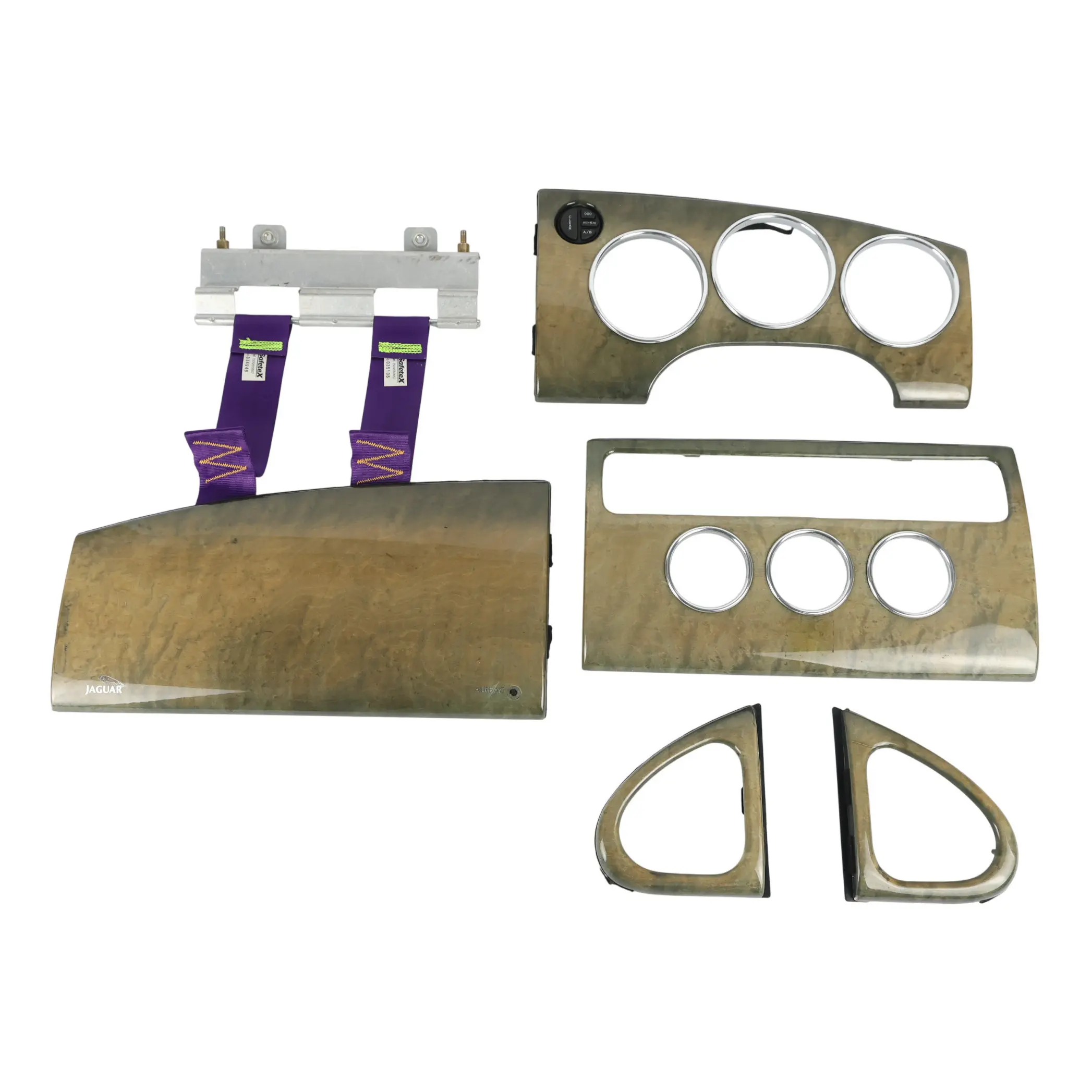 Jaguar XK8 X100 Dashboard Console Trim Cover Panel Surround ELM Set C2N3356