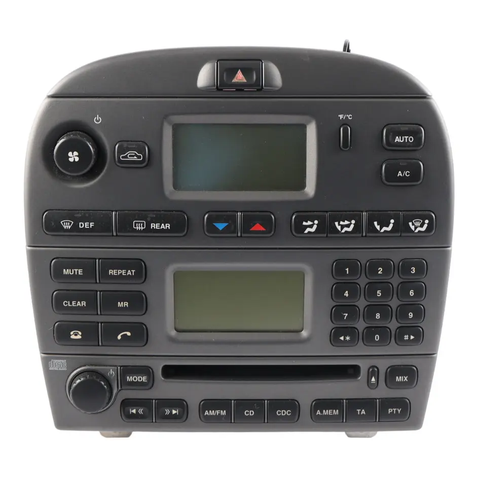 Heater Control Radio CD Player Head Unit 4X43-18B876-AE to Jaguar X-Type X400 with Part number C2S42326 Jaguar X-Type X400 Heater Control Radio CD Player Head Unit 4X43-18B876-AE - SKU C2S42326 - Part number C2S42326