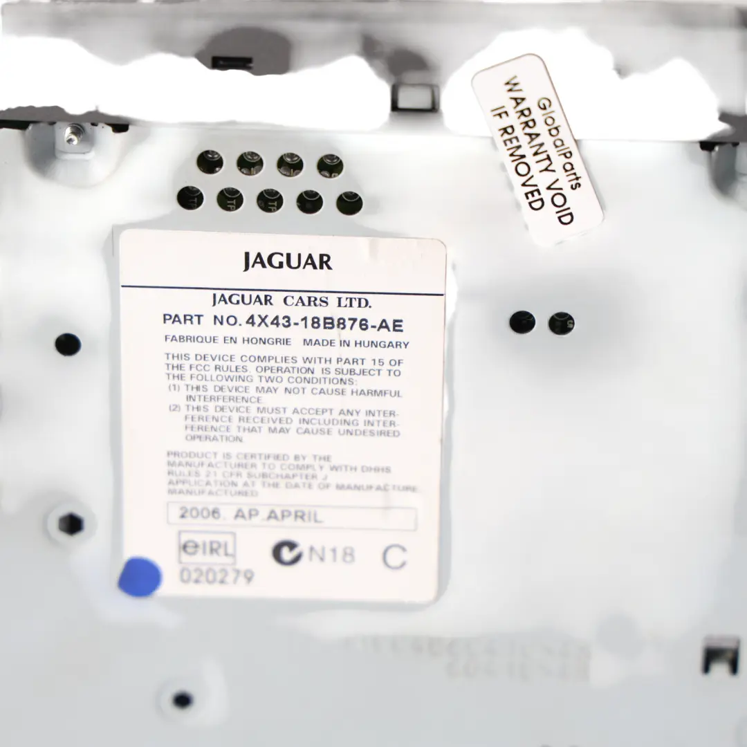 Jaguar X-Type X400 Heater Control Radio CD Player Head Unit 4X43-18B876-AE - SKU C2S42326 - Part number C2S42326