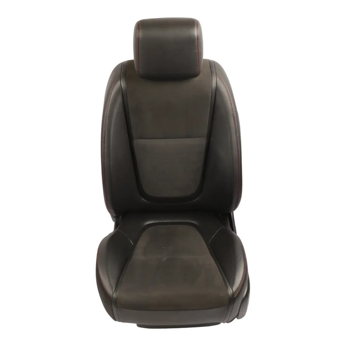 Jaguar XF X250 Front Seat Electric Heated Left N/S Black Leather Red Stitching