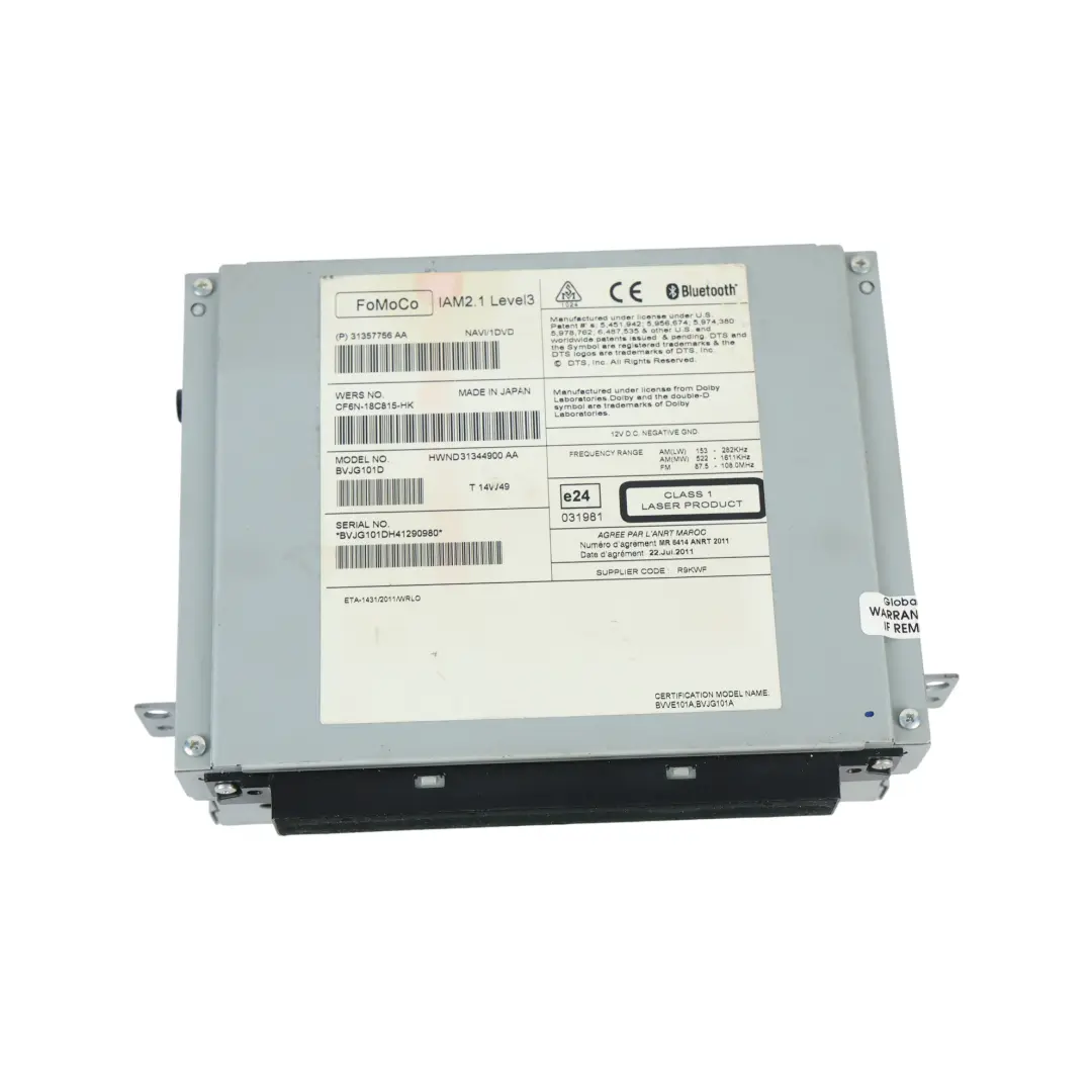Radio CD Unidad Principal Autorradio para Jaguar XF X250 con número de pieza CF6N-18C815-HK Jaguar XF X250 Radio CD Unidad Principal Autorradio - SKU CF6N-18C815-HK - Número de pieza CF6N-18C815-HK