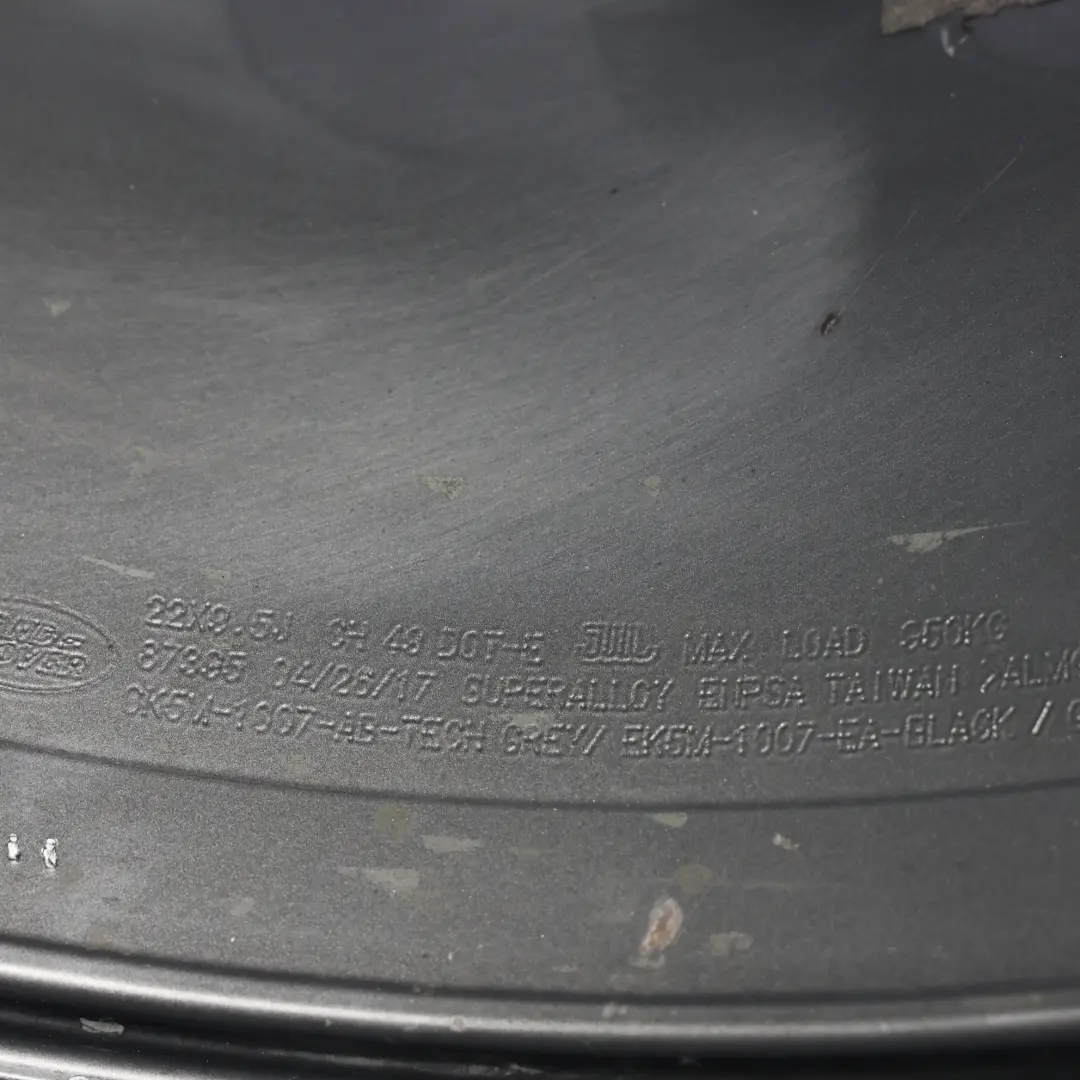 Alloy Wheel Rim Grey 22" 9.5J ET:49 to Range Rover L405 with Part number CK5M-1007-AB Range Rover L405 Alloy Wheel Rim Grey 22" 9.5J ET:49 - SKU CK5M-1007-AB-GY2 - Part number CK5M-1007-AB