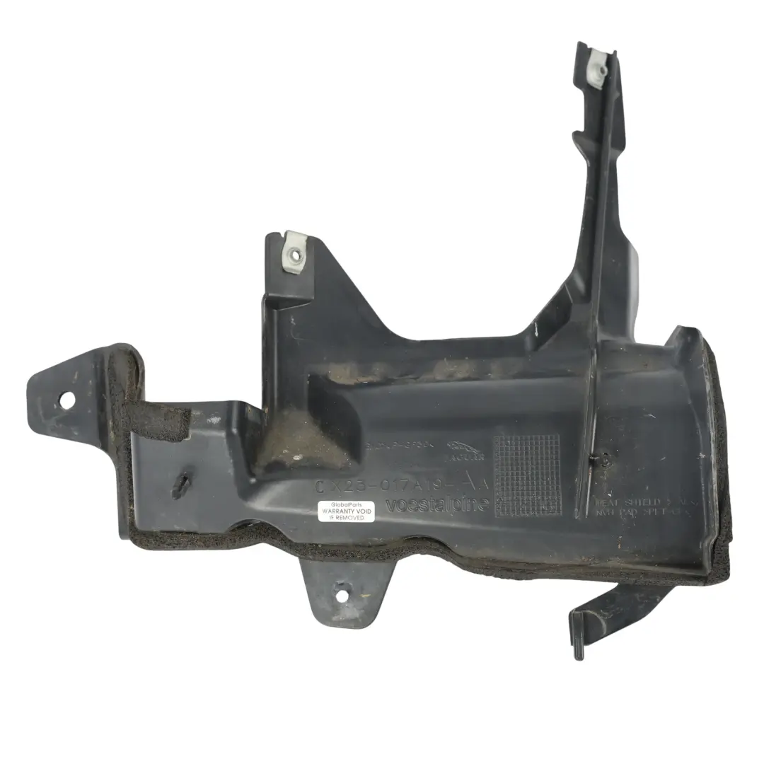 Heat Shield Cover Bracket Left N/S to Jaguar XF X250 with Part number CX23-017A19-AA Jaguar XF X250 Heat Shield Cover Bracket Left N/S - SKU CX23-017A19-AA - Part number CX23-017A19-AA