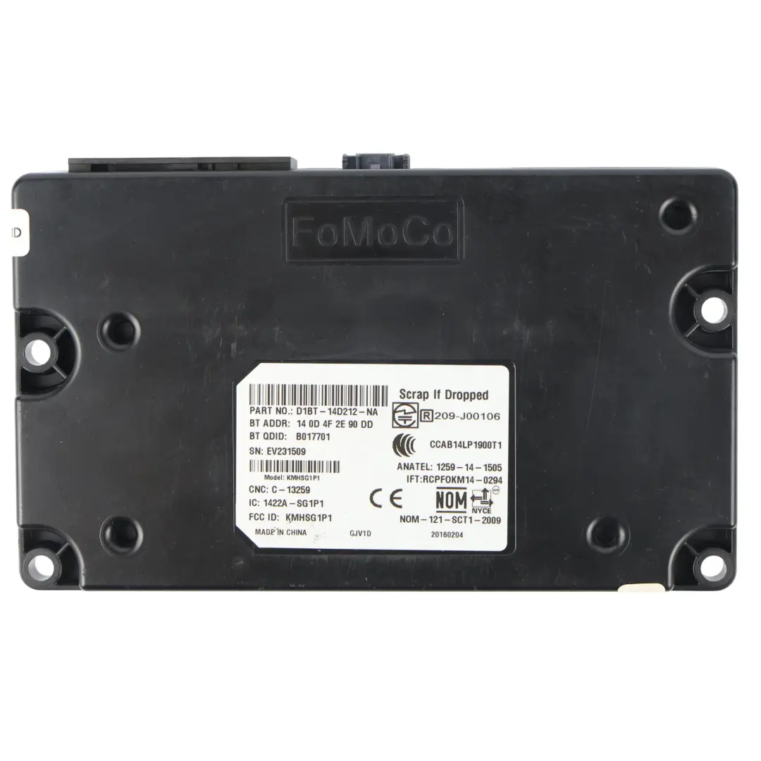 Moduł Sterownik Bluetooth ECU do Ford Fiesta Mk7 o numerze D1BT-14D212-NA Ford Fiesta Mk7 Moduł Sterownik Bluetooth ECU - SKU D1BT-14D212-NA - Numer Części D1BT-14D212-NA
