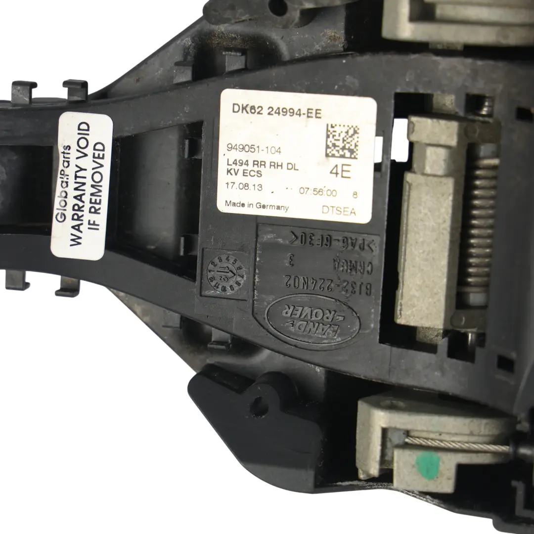 Door Lock Rear Right O/S Catch Mechanism to Range Rover Sport L494 with Part number DK62-24994-EE Range Rover Sport L494 Door Lock Rear Right O/S Catch Mechanism - SKU DK62-24994-EE - Part number DK62-24994-EE