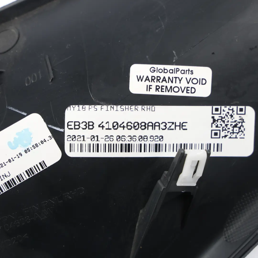 Ford Ranger Wildtrak Mk6 Dashboard Trim Cover Front Left N/S W - SKU RHD-2216704 - Part number EB3B-4104608-AA